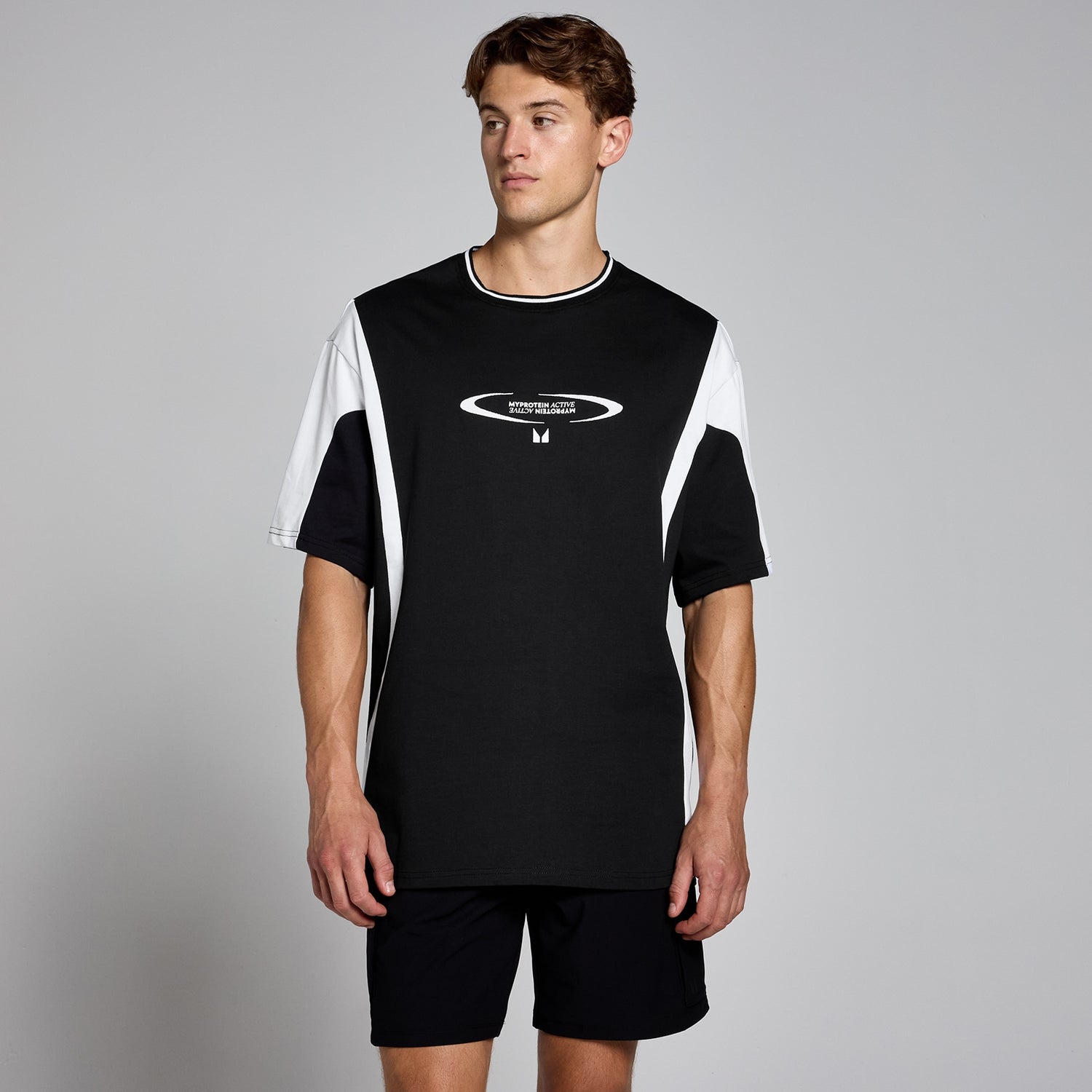 MP Men's Tempo Contrast Retro Oversized T-Shirt - Black