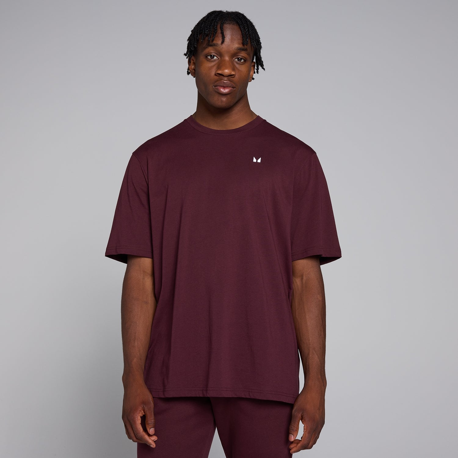 MP Férfi Rest Day Oversized Póló - Deep Berry - S