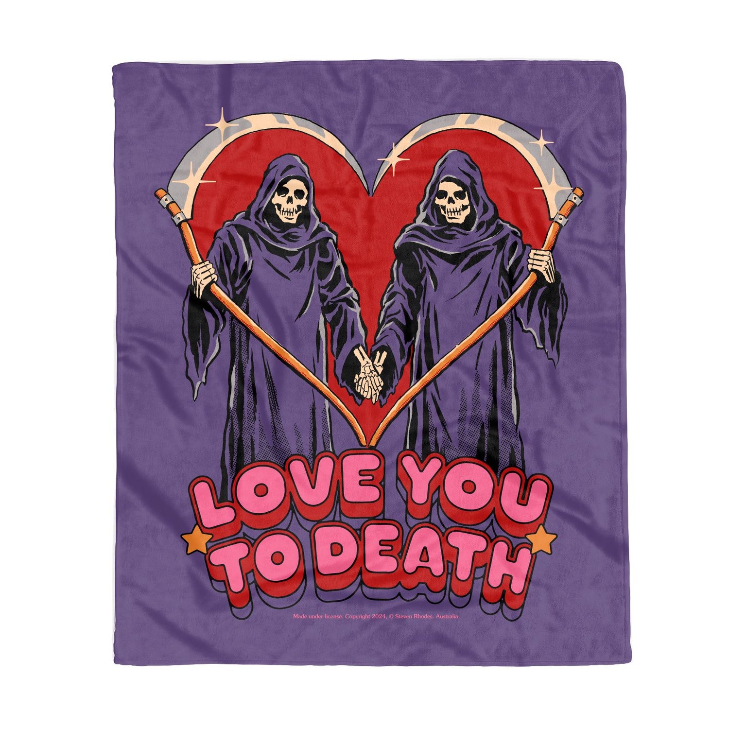 Steven Rhodes Love You To Death Fleece Blanket