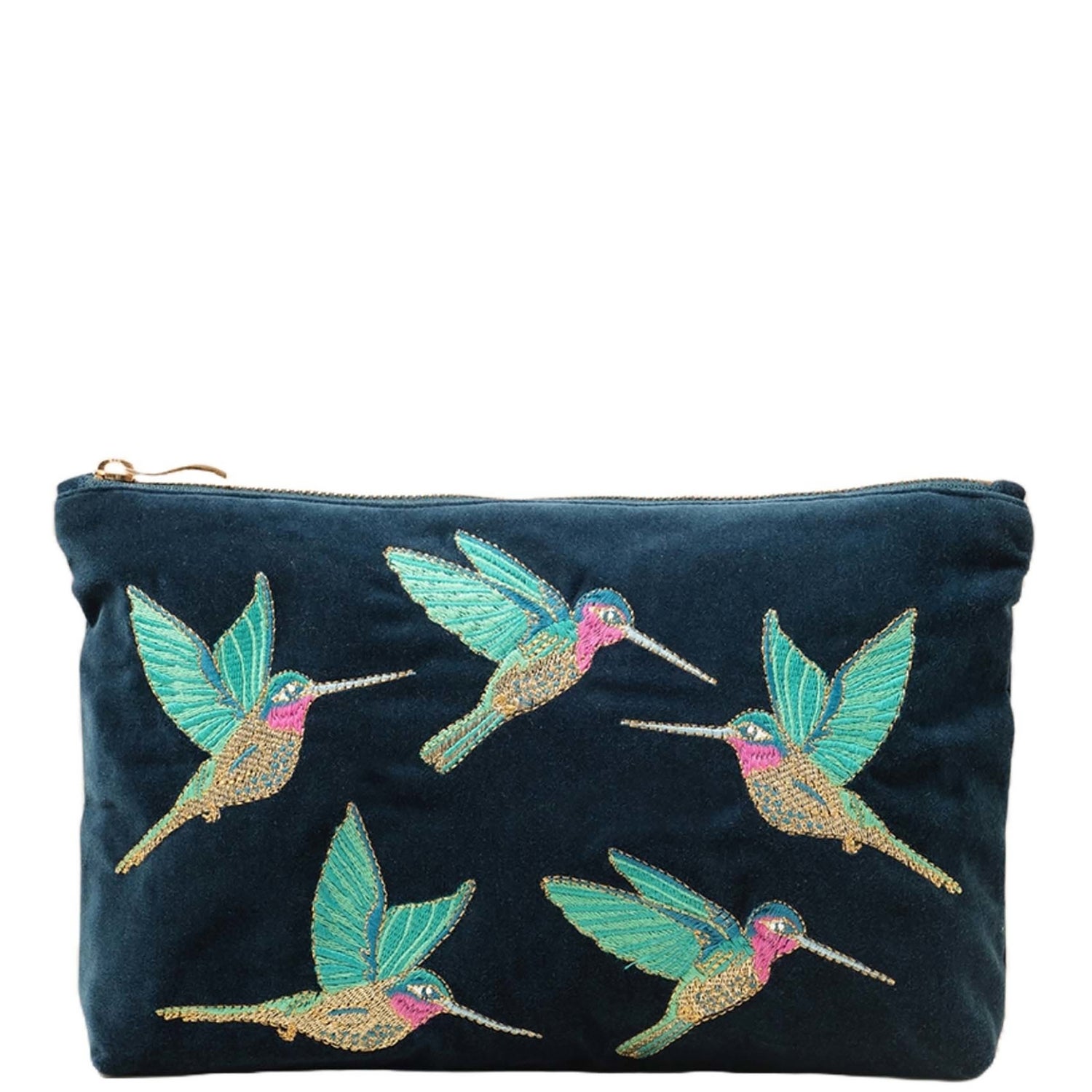 Elizabeth Scarlett Hummingbird Ink Blue Everyday Pouch