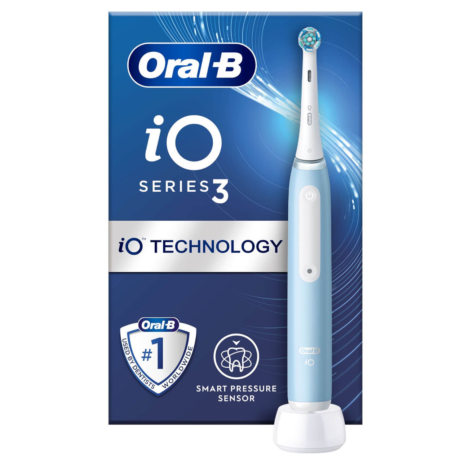 Oral-B iO3 Ice Blue Electric Toothbrush (Various Sizes)