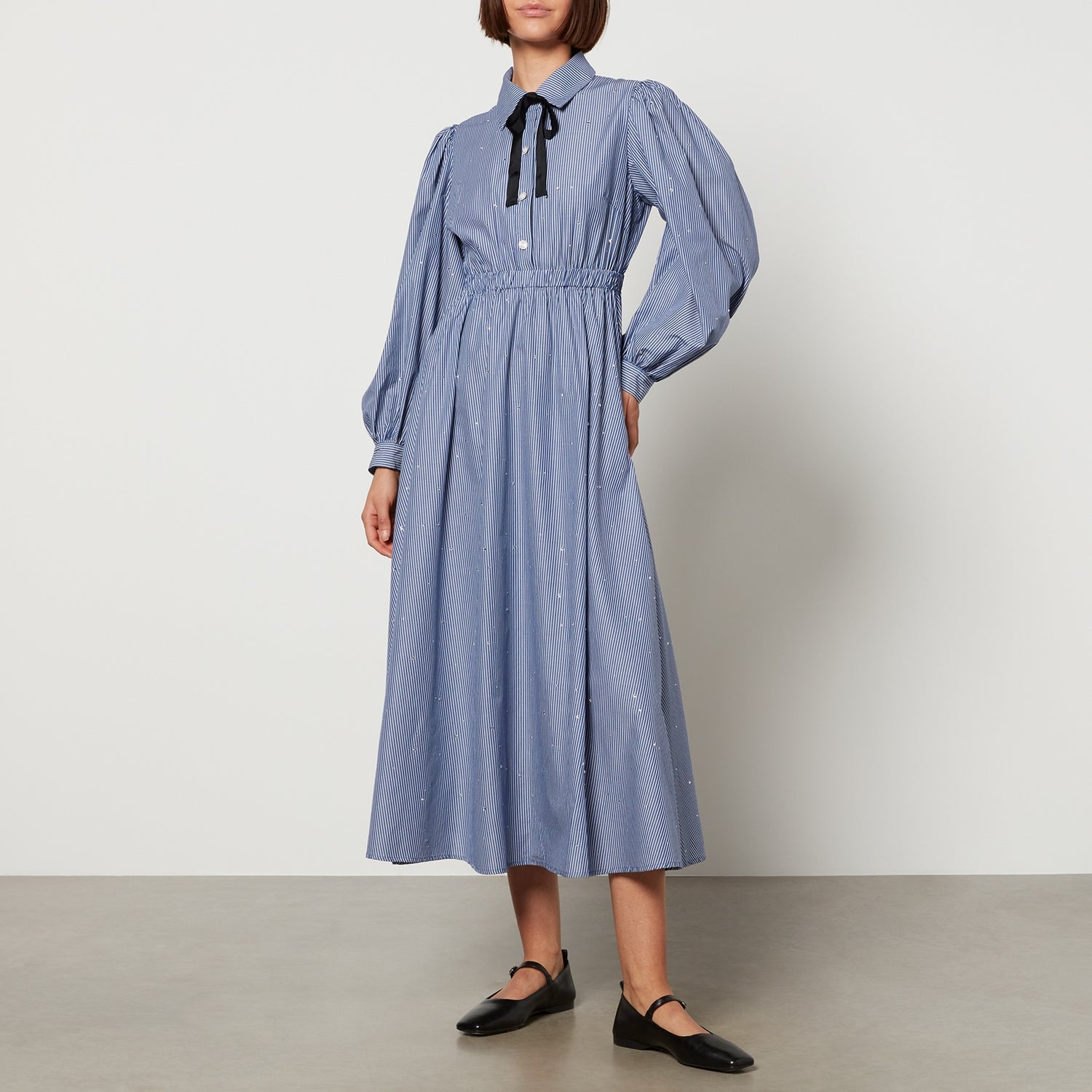 Sister Jane Ivy Striped Cotton-Poplin Midi Dress - MP/UK 12