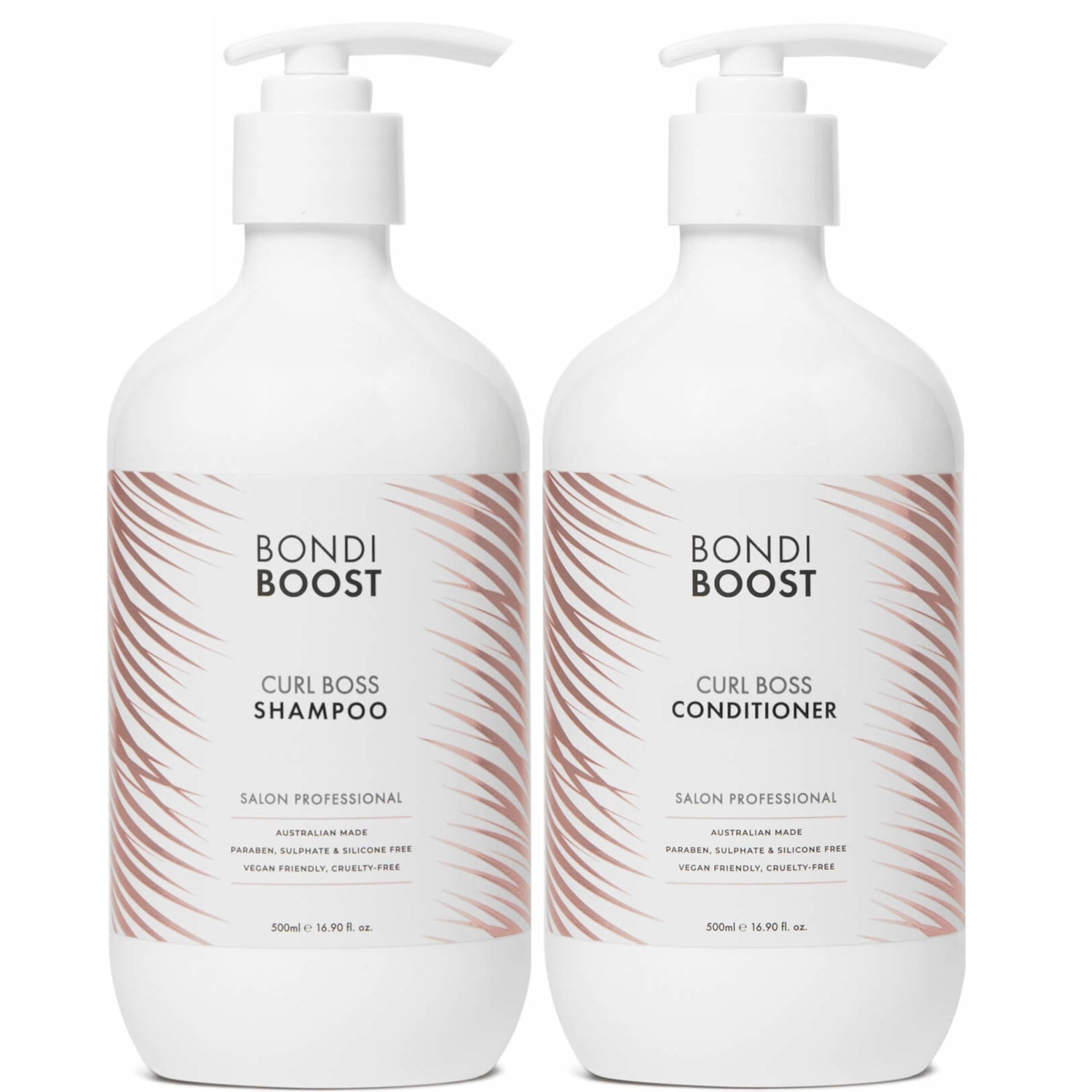 BondiBoost Curl Boss Shampoo and Conditioner 500ml Bundle