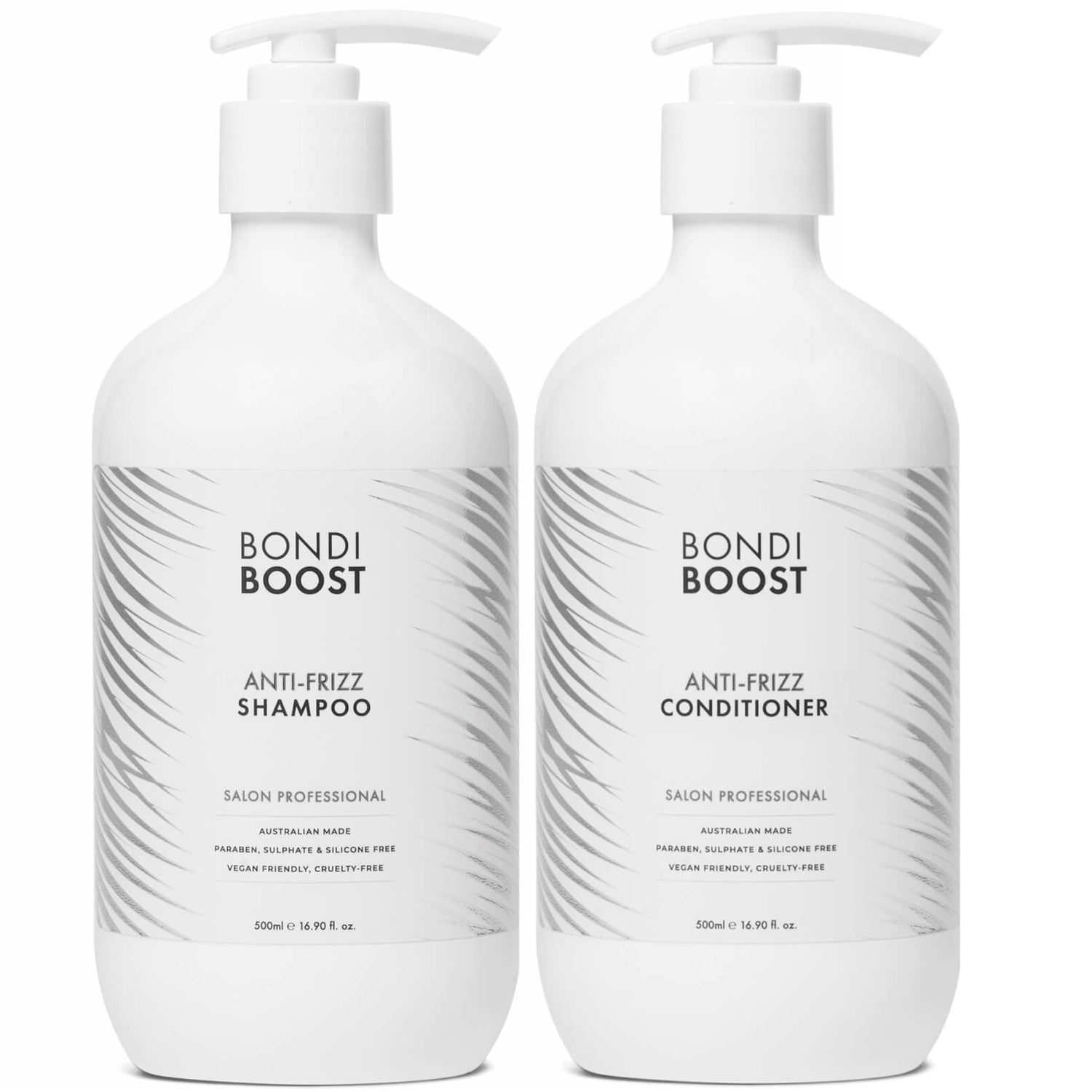 BondiBoost Anti-Frizz Shampoo and Conditioner 500ml Duo (Worth $89.90)