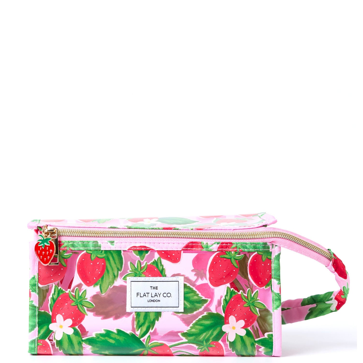 The Flat Lay Co. Open Flat Makeup Jelly Box Bag - Summer Strawberries