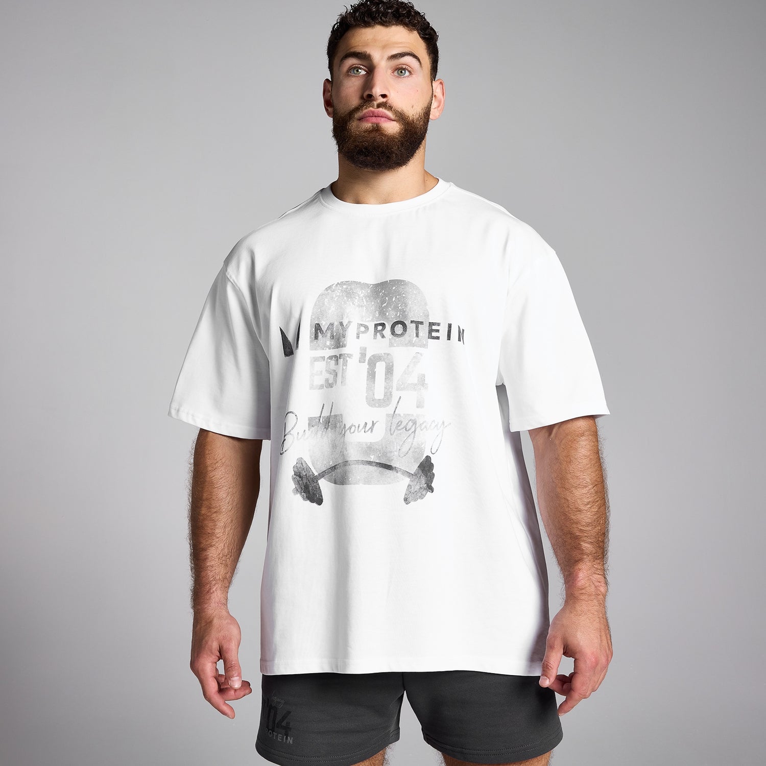 T shirt con stampa Origin MP Bianca MYPROTEIN