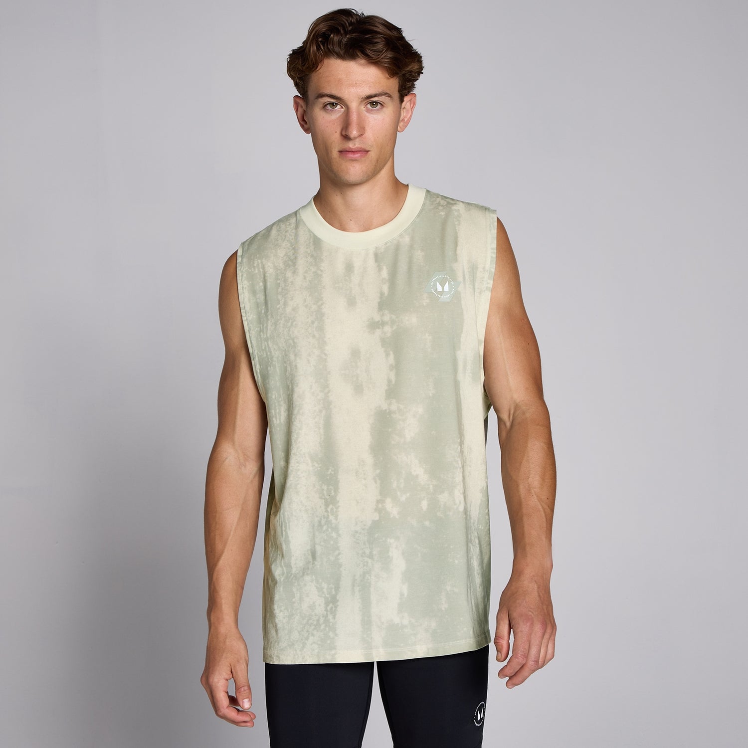 MP Men's Tempo Dropped Arm Hole Tank - Barley Green - XS