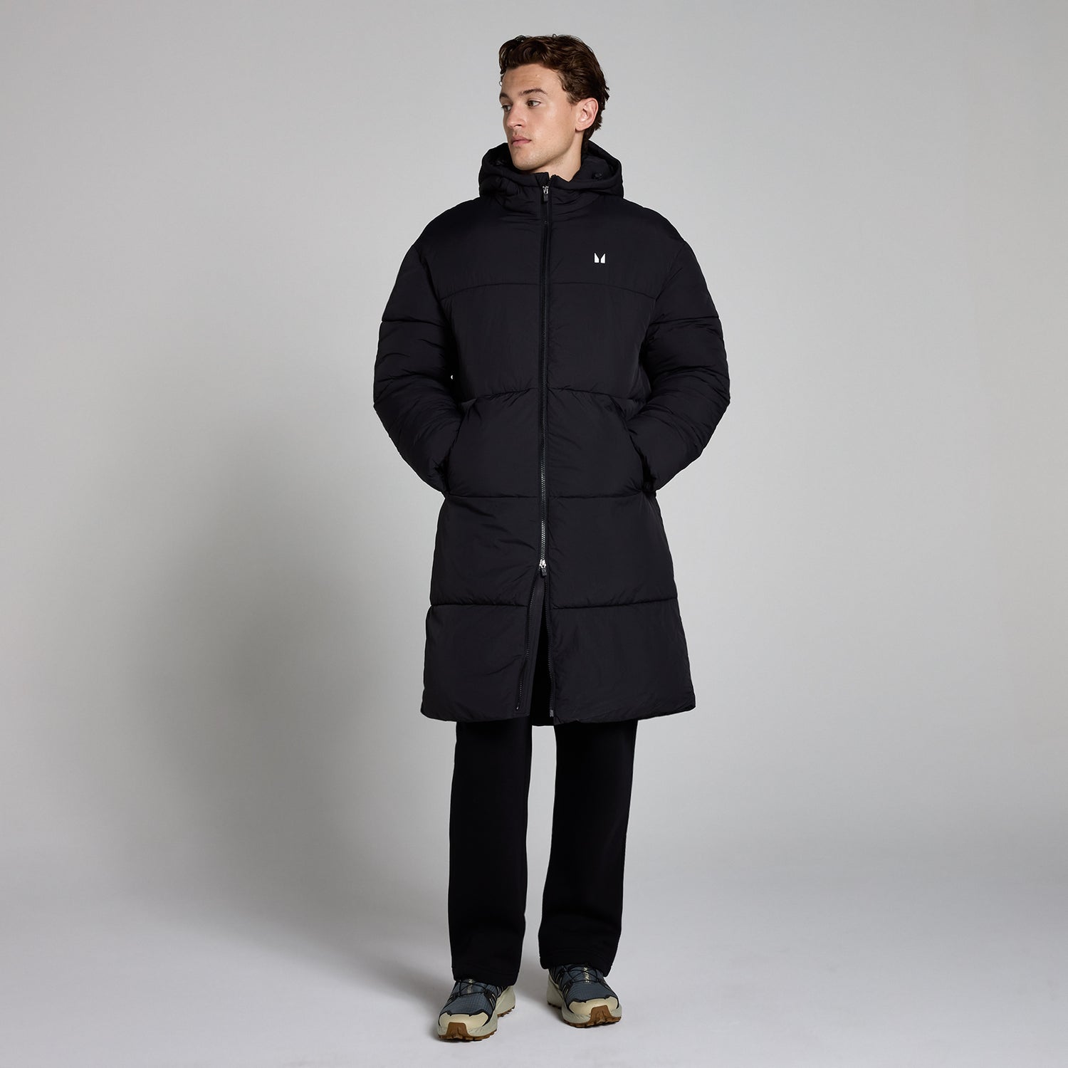 MP Men's Long Puffer Jacket - Black - XS