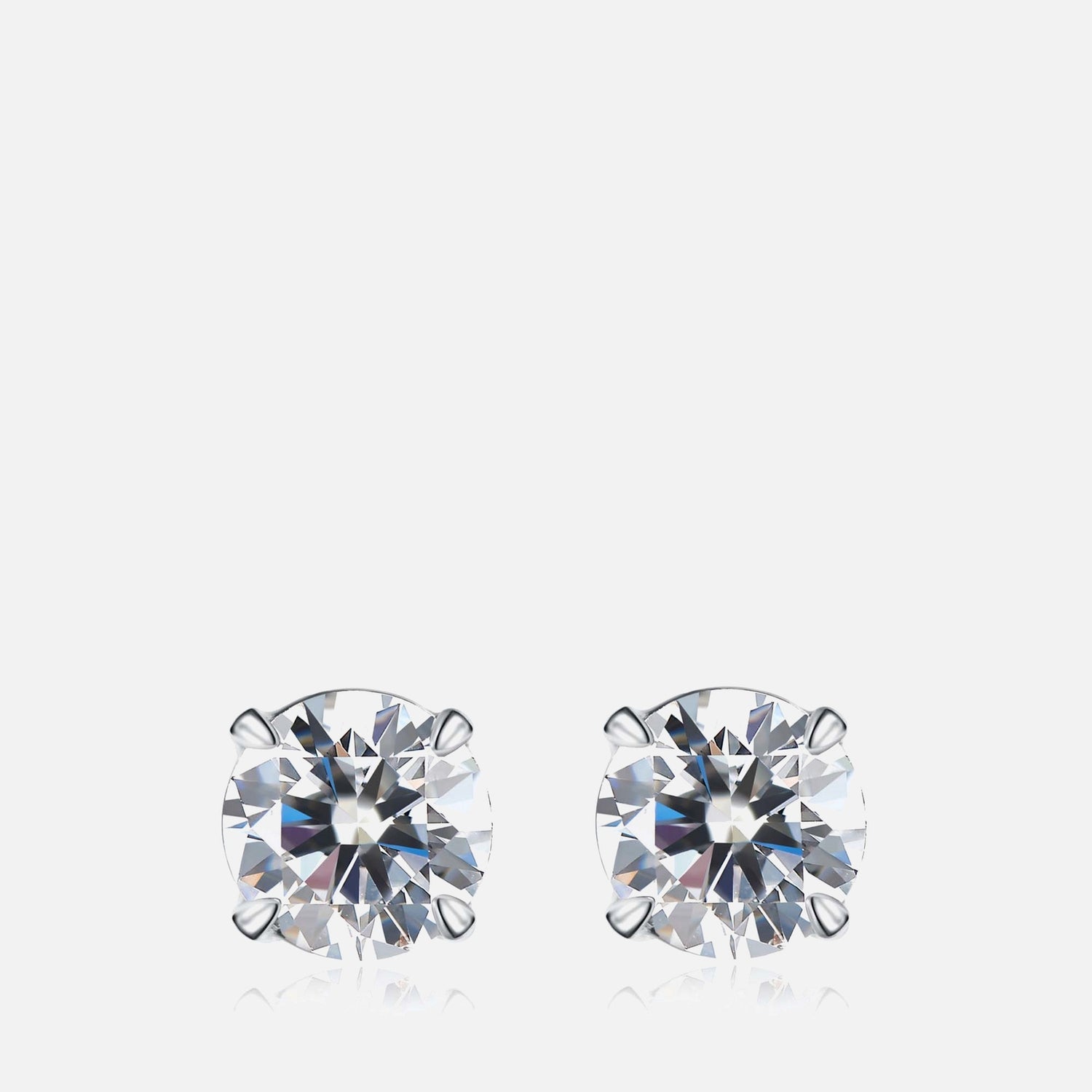 Carat London Eternal 9k White Gold Stud Earrings