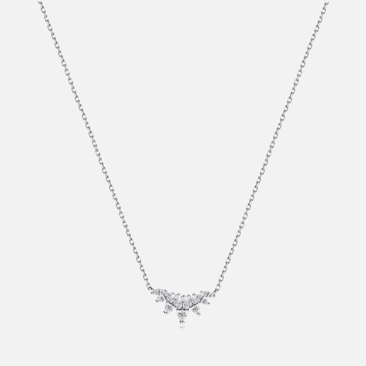 Carat London Tulisa Marquise Sterling Silver Necklace
