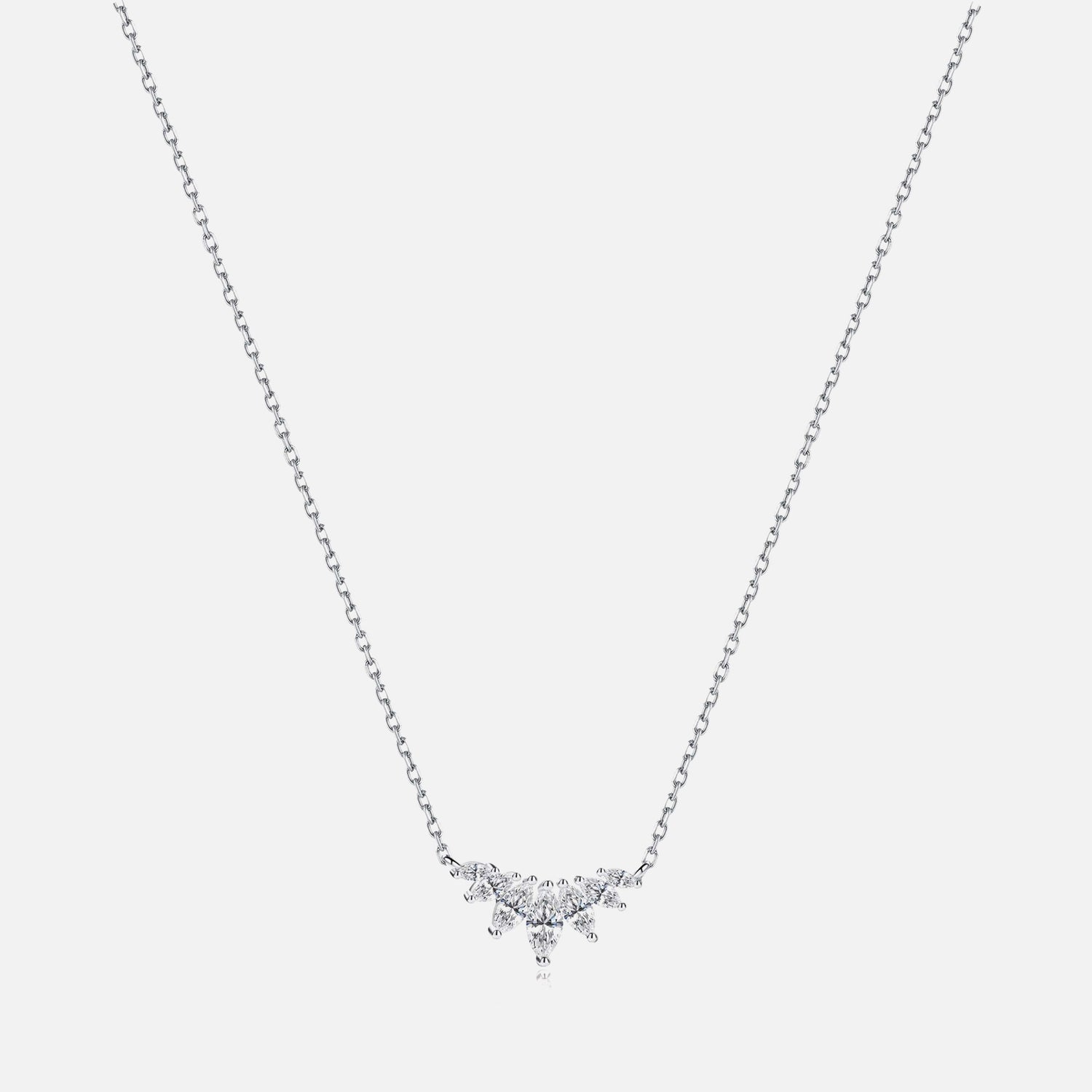 Carat London Tulisa Marquise Sterling Silver Necklace