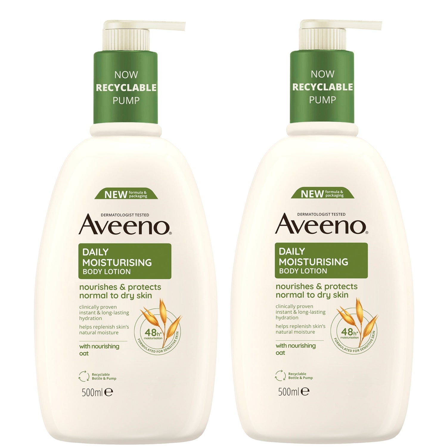 Aveeno Daily Moisturising Lotion Duo for Instant Hydration 1L Mega Bundle