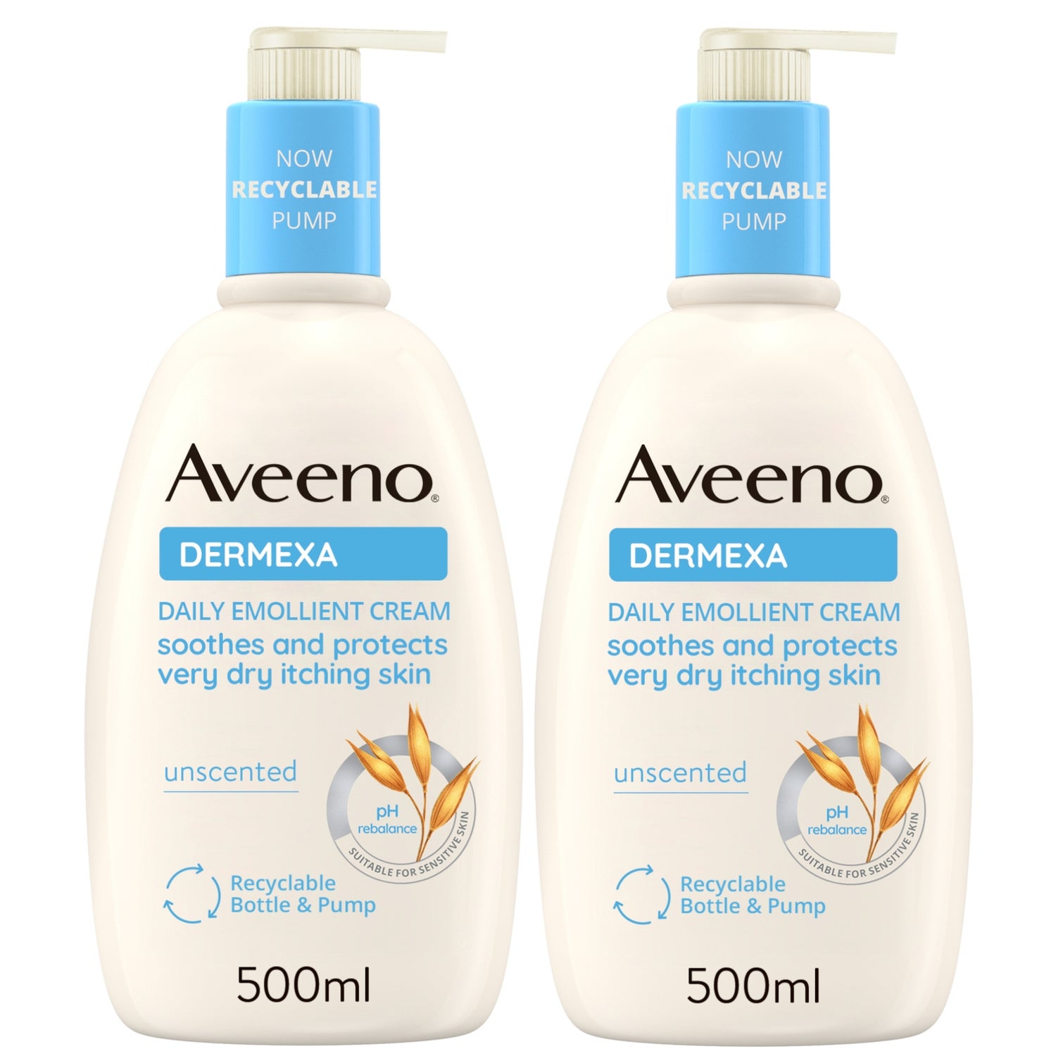 Aveeno Dermexa Cream Duo for Very Dry Itchy Skin 1L Mega Bundle
