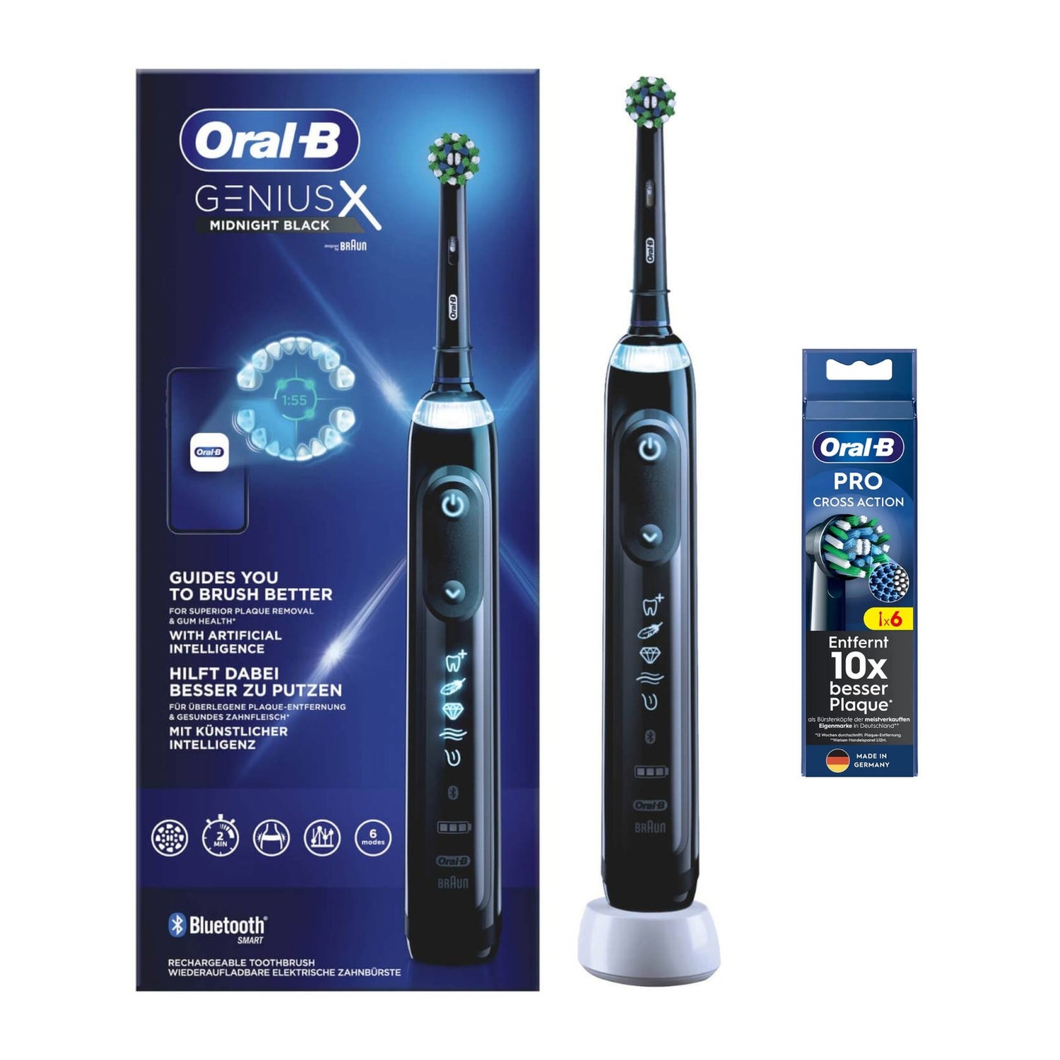 Oral-B Genius X Elektrische Zahnbürste, Black