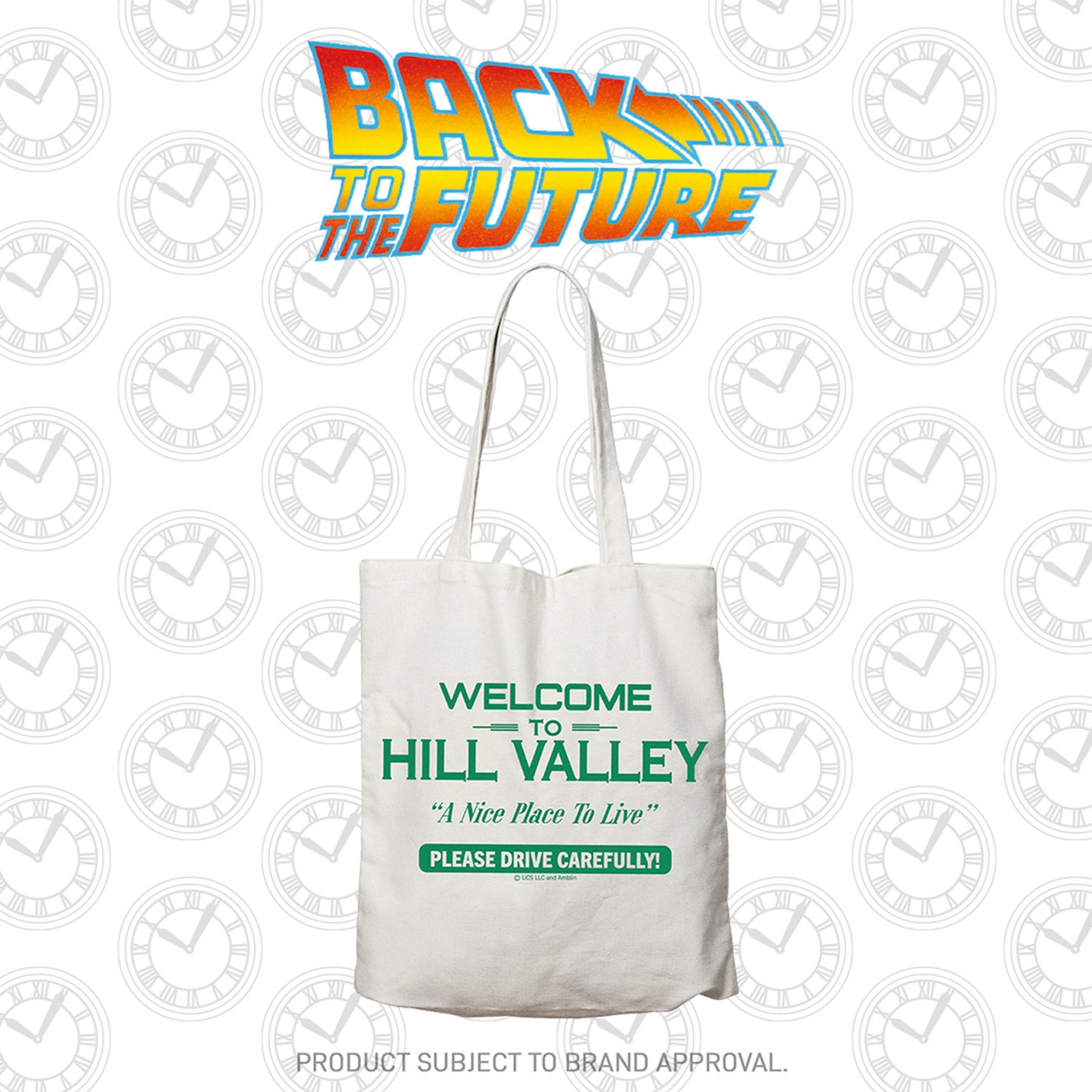 Back the Future Hill Valley Tote Bag By Fanattik