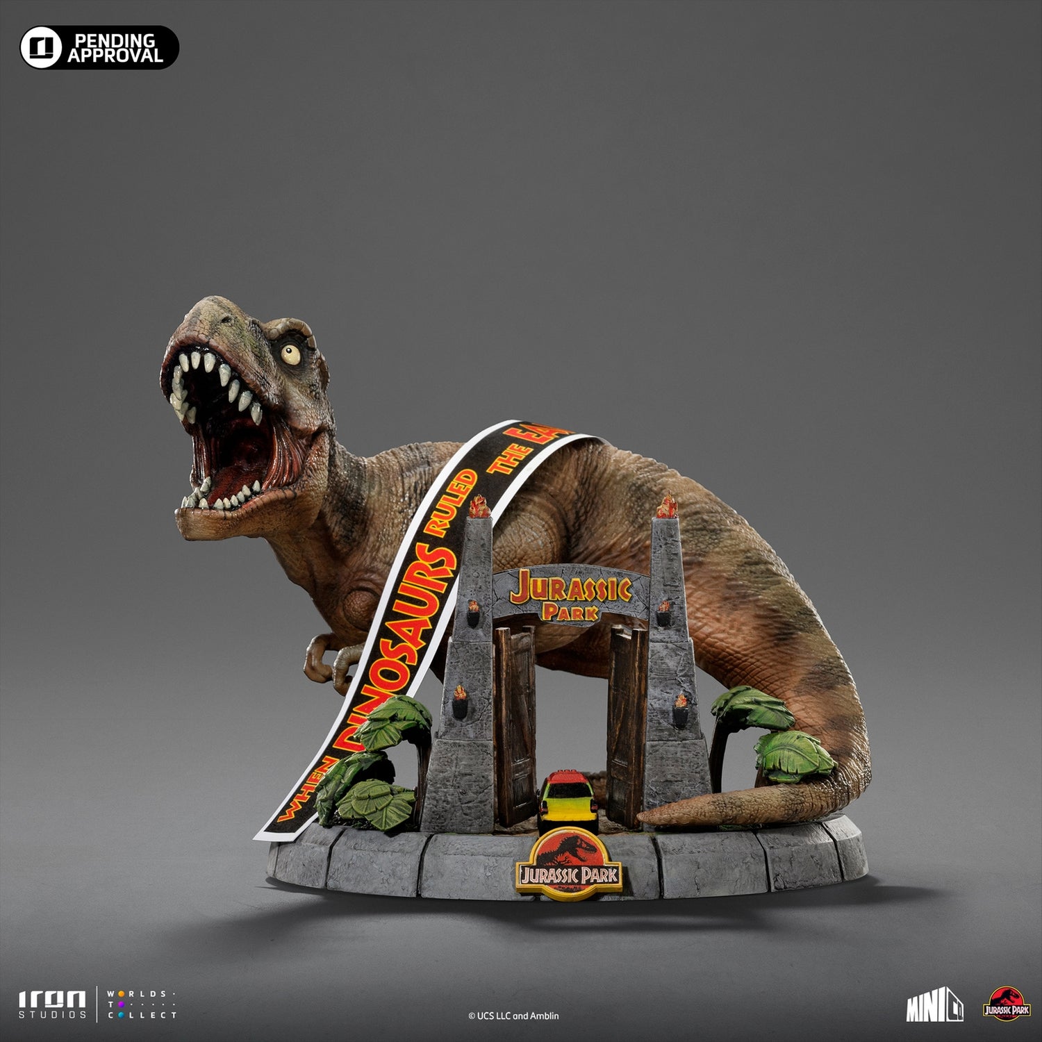 Iron Studios Jurassic Park T-Rex Illusion Deluxe Minico Limited Edition Commemorative Diorama (5.8")