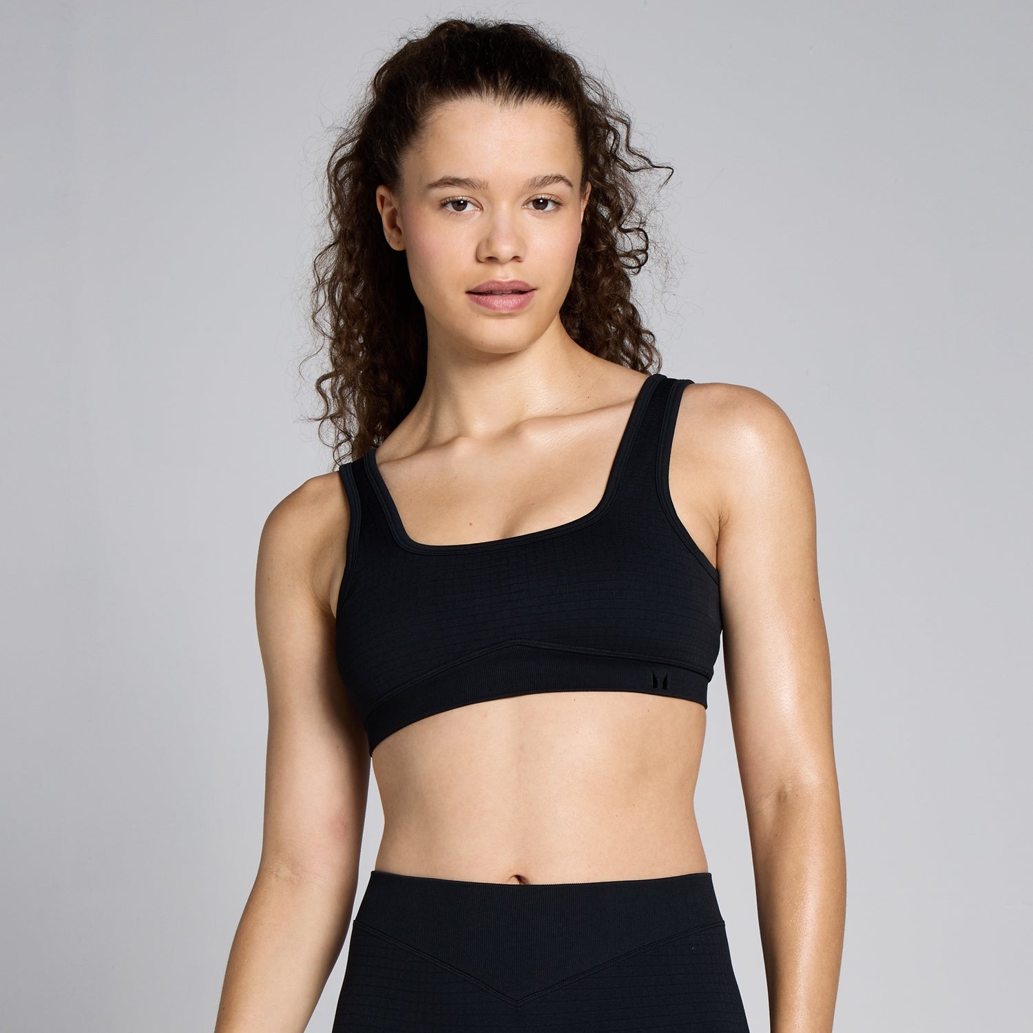 MP Women's Waffle Seamless Bra - Black - XS