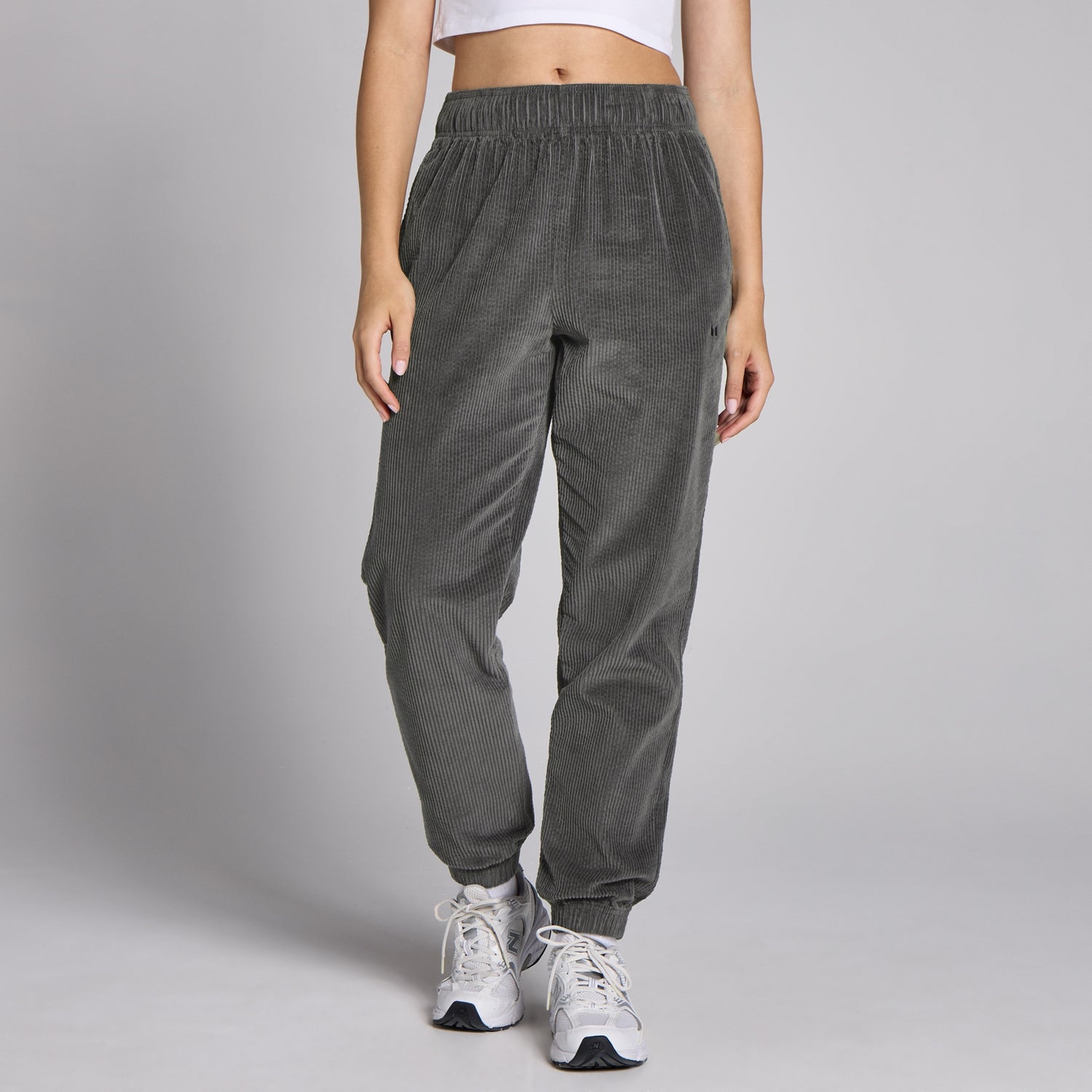 Jogging en velours côtelé MP Lifestyle pour femmes – Gris acier - XS