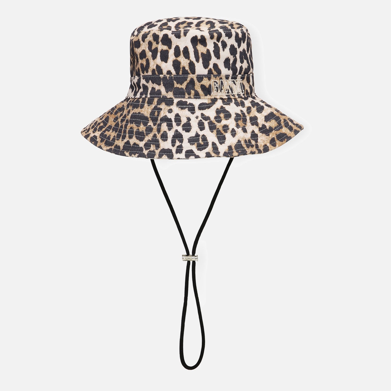 Ganni Leopard-Print Shell Fisherman Bucket Hat