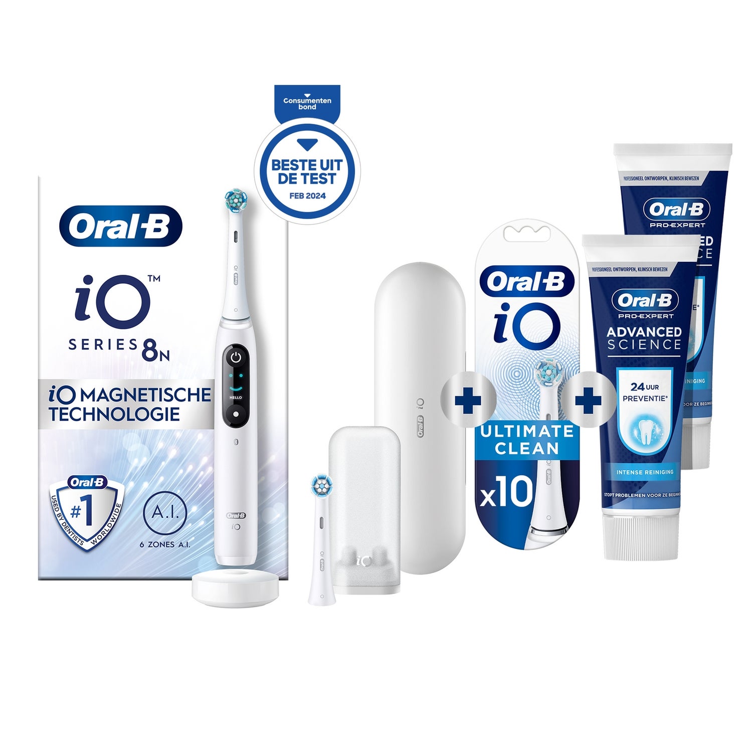 Oral-B iO 8N Elektrische Tandenborstel Wit