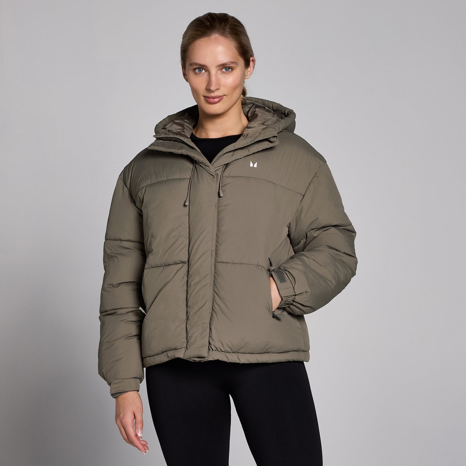 Doudoune courte matelassée MP pour femmes – Espresso - XS