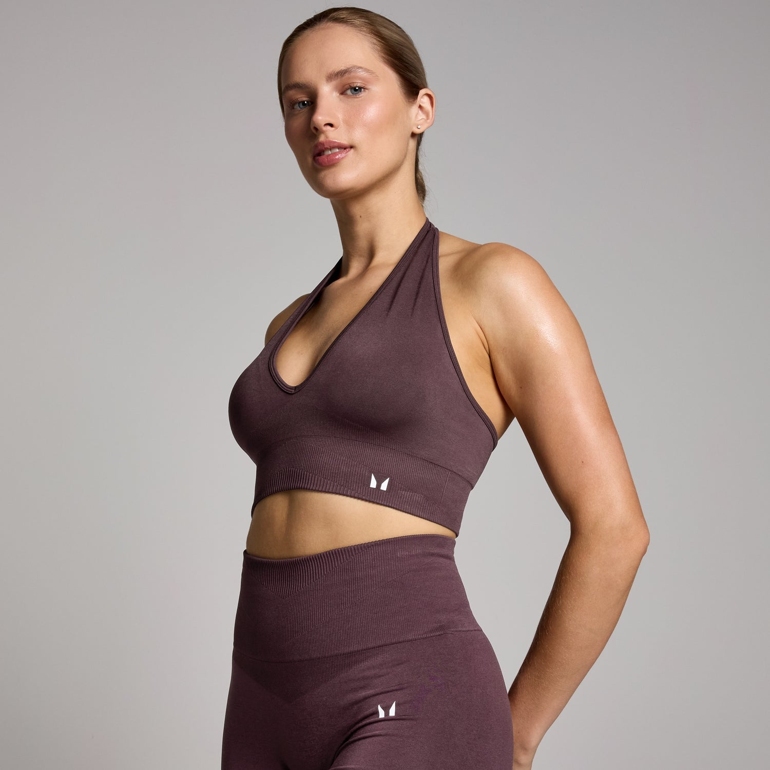 MP Women's Tempo Seamless Halter Neck Bra - Fudge - M