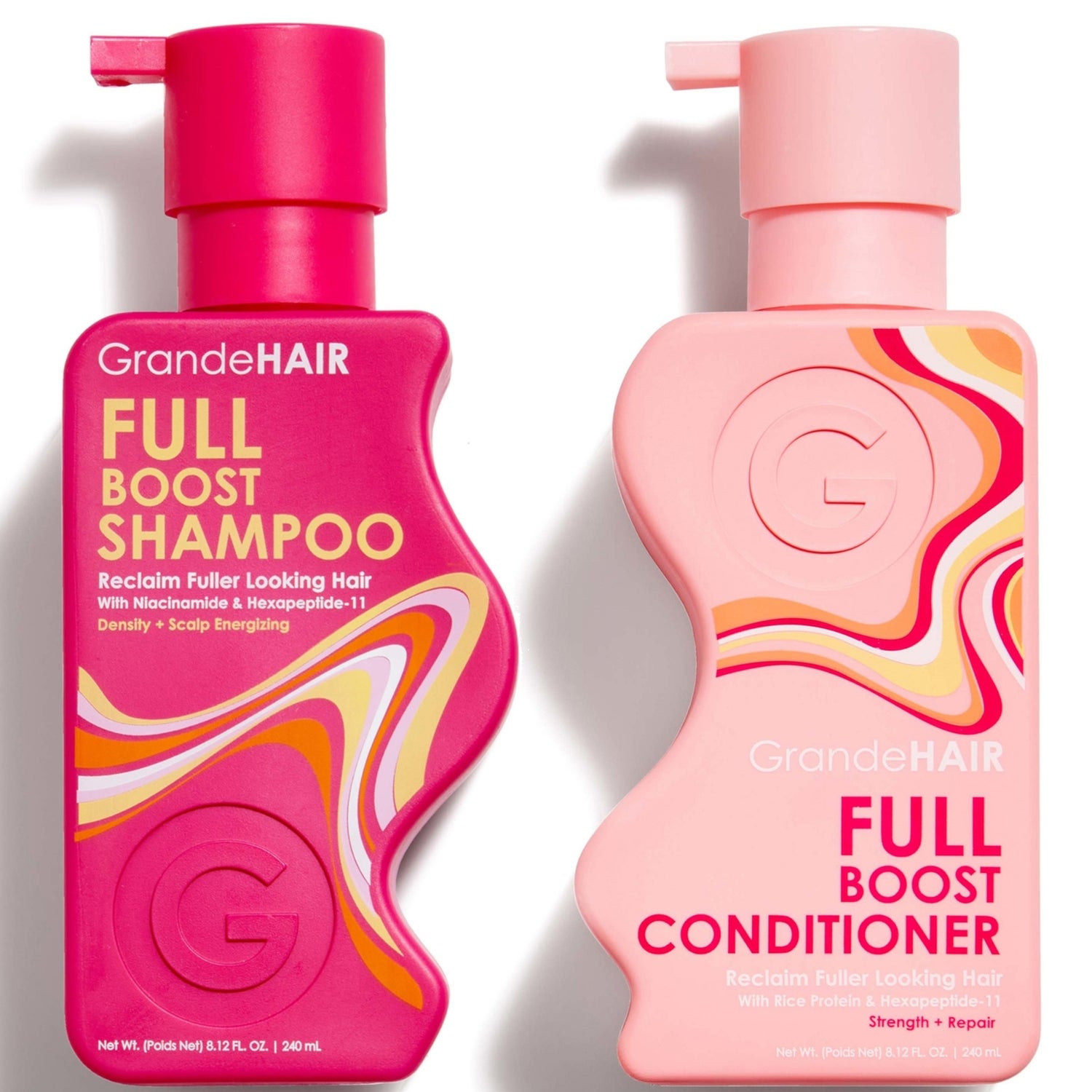 GRANDE Cosmetics GrandeHAIR Full Boost Shampoo & Conditioner Duo 8.12 fl. oz