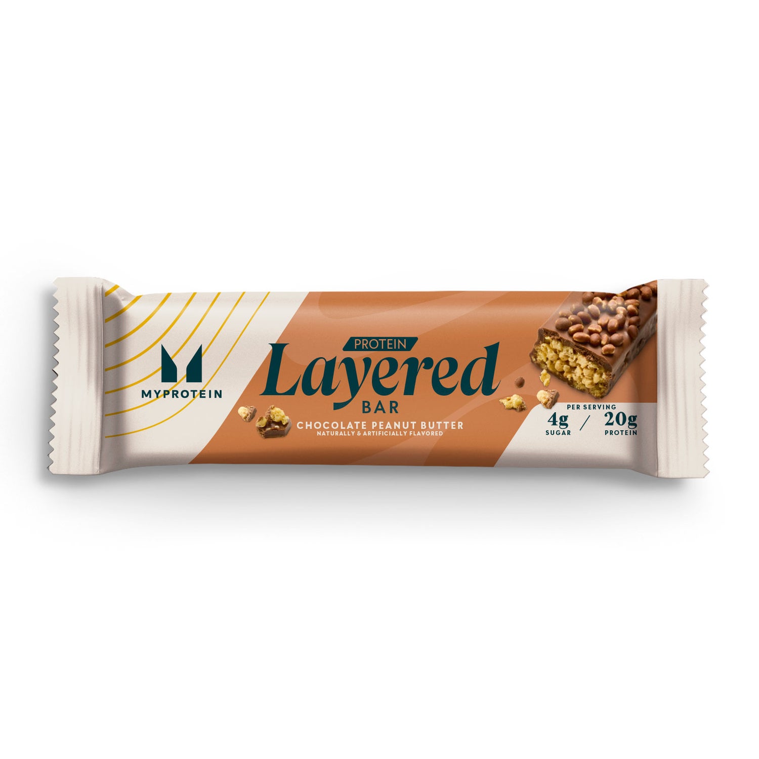 Myprotein Crispy Layered Bar (Sample) (USA) - 1Bars - Chocolate Peanut Butter