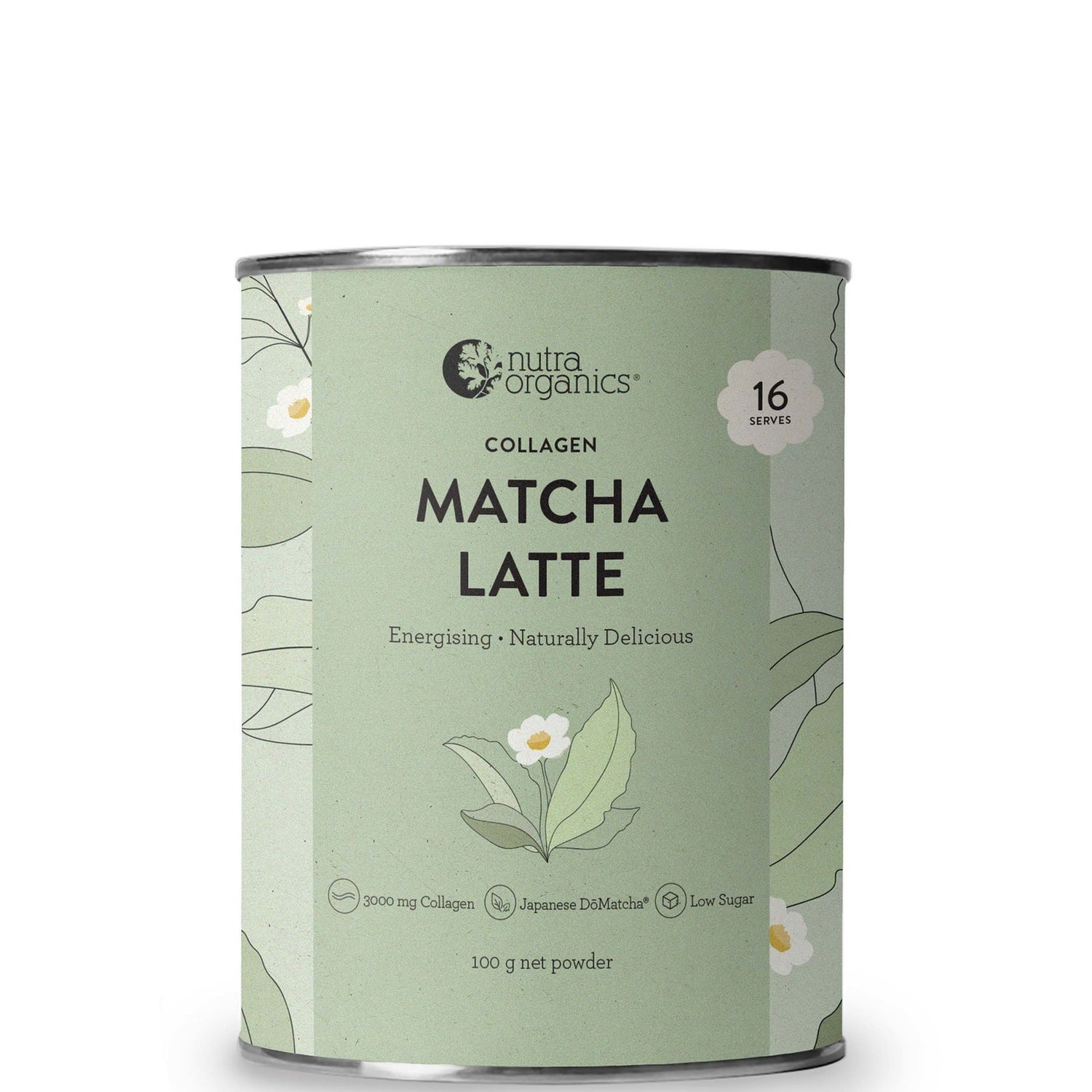 Nutra Organics Collagen Matcha Latte Powder 100g