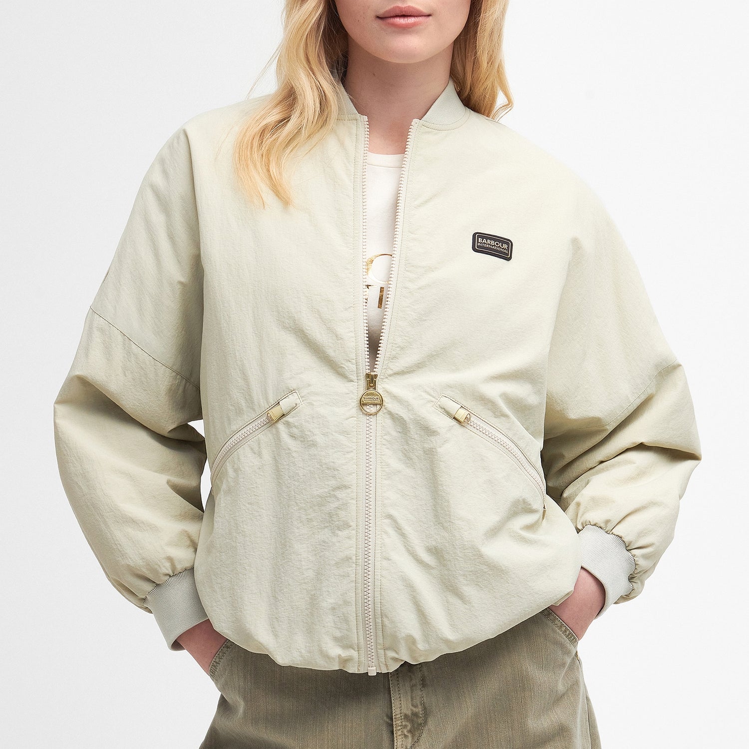 Barbour International Mansell Shell Bomber Jacket - UK 14