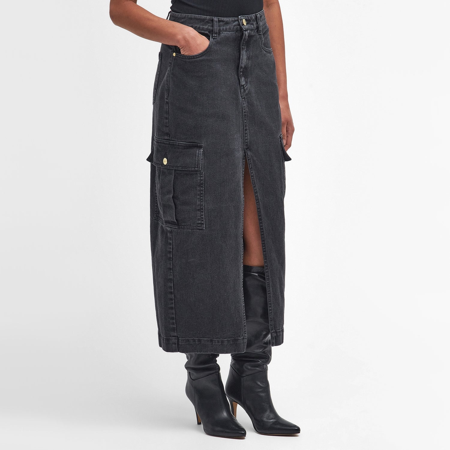 Barbour International Tamsin Denim Maxi Skirt - UK 16