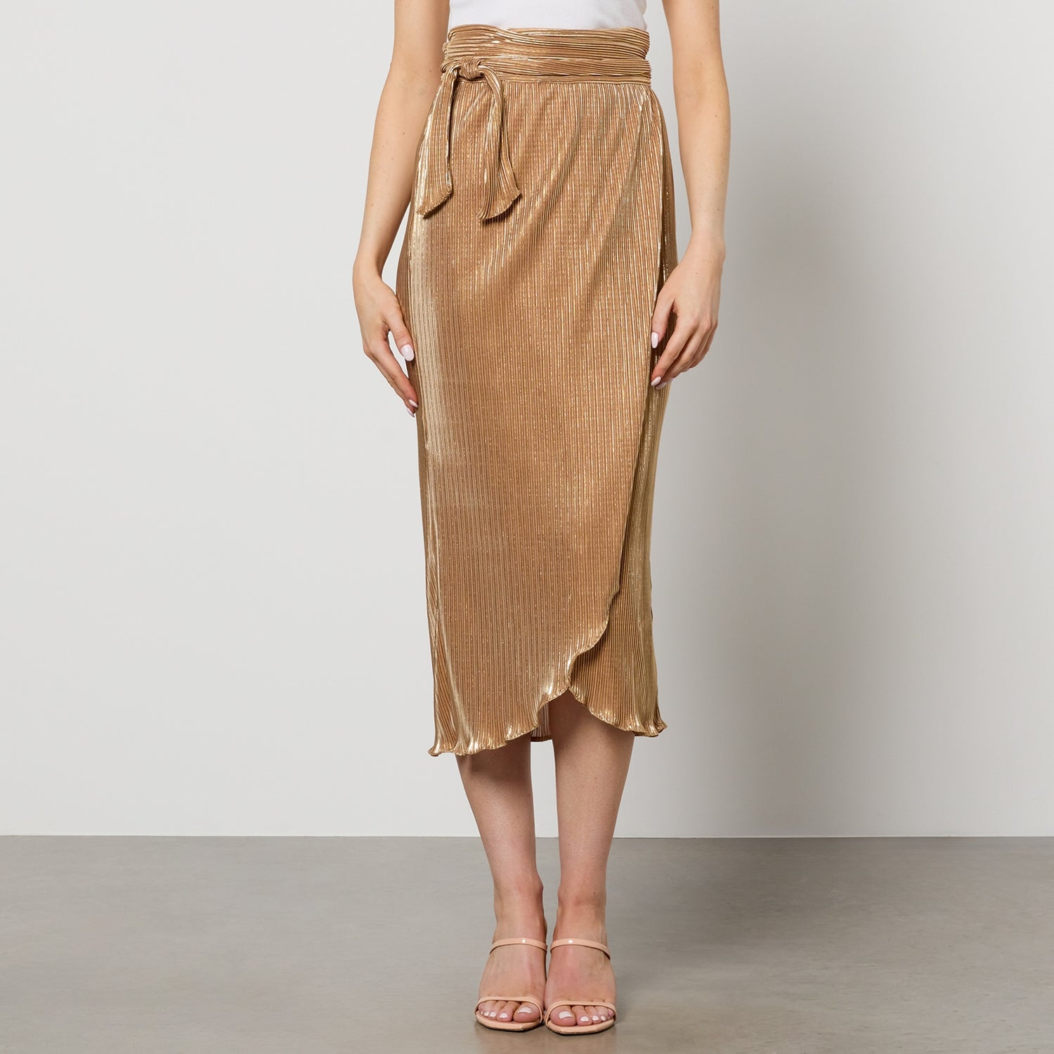 Never Fully Dressed Jaspre Plissé Midi Skirt - UK 6