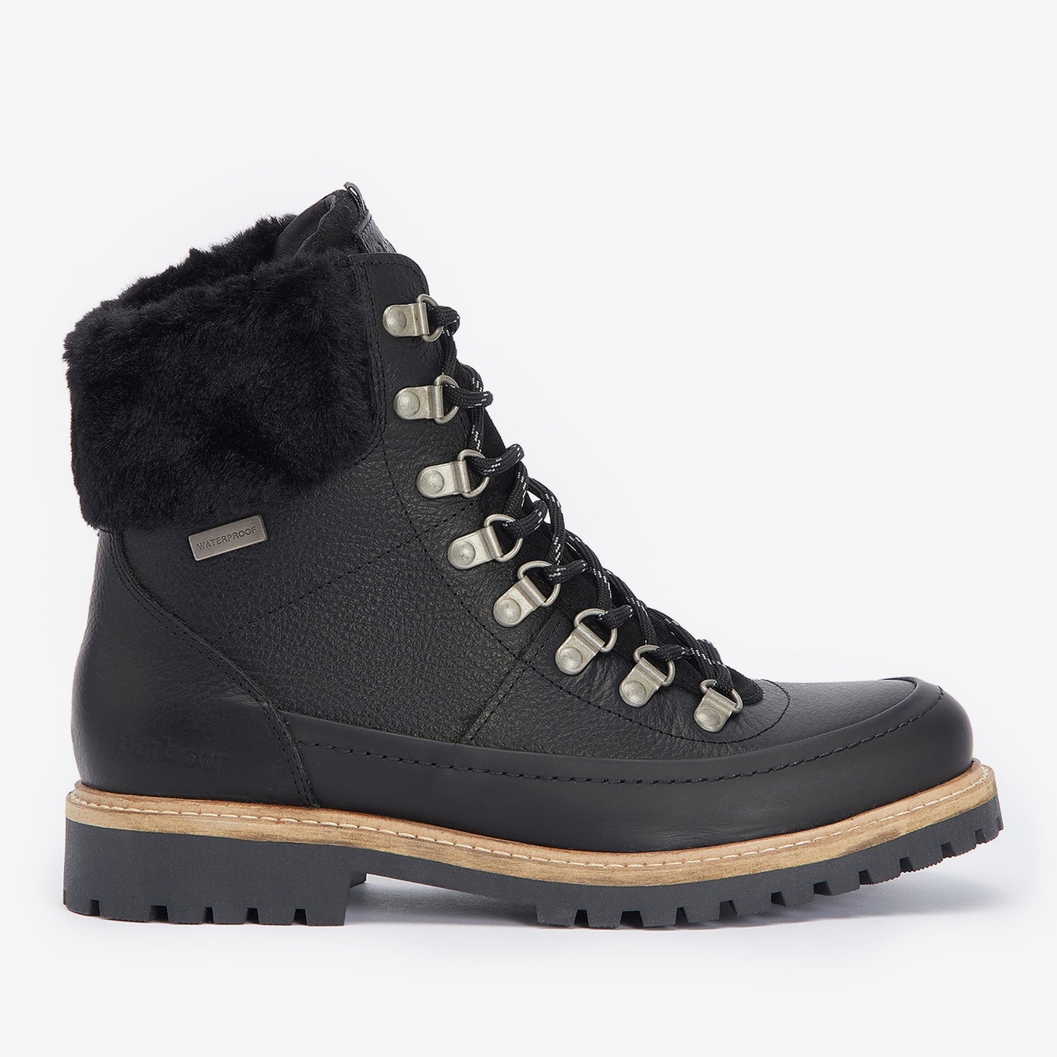 Barbour Woodside Waterproof Leather Lace Up Boots - UK 3