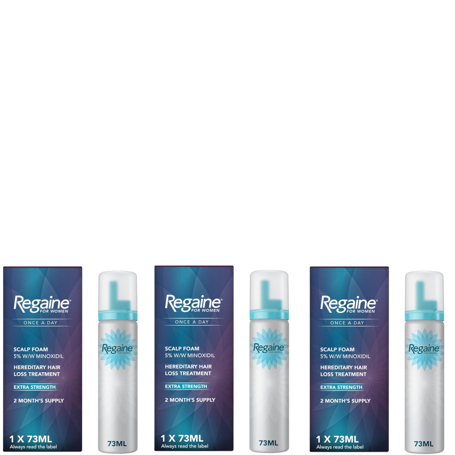 Regaine For Women Re-Growth Scalp Foam with 5% Minoxidil - 6 Month Supply Bundle
