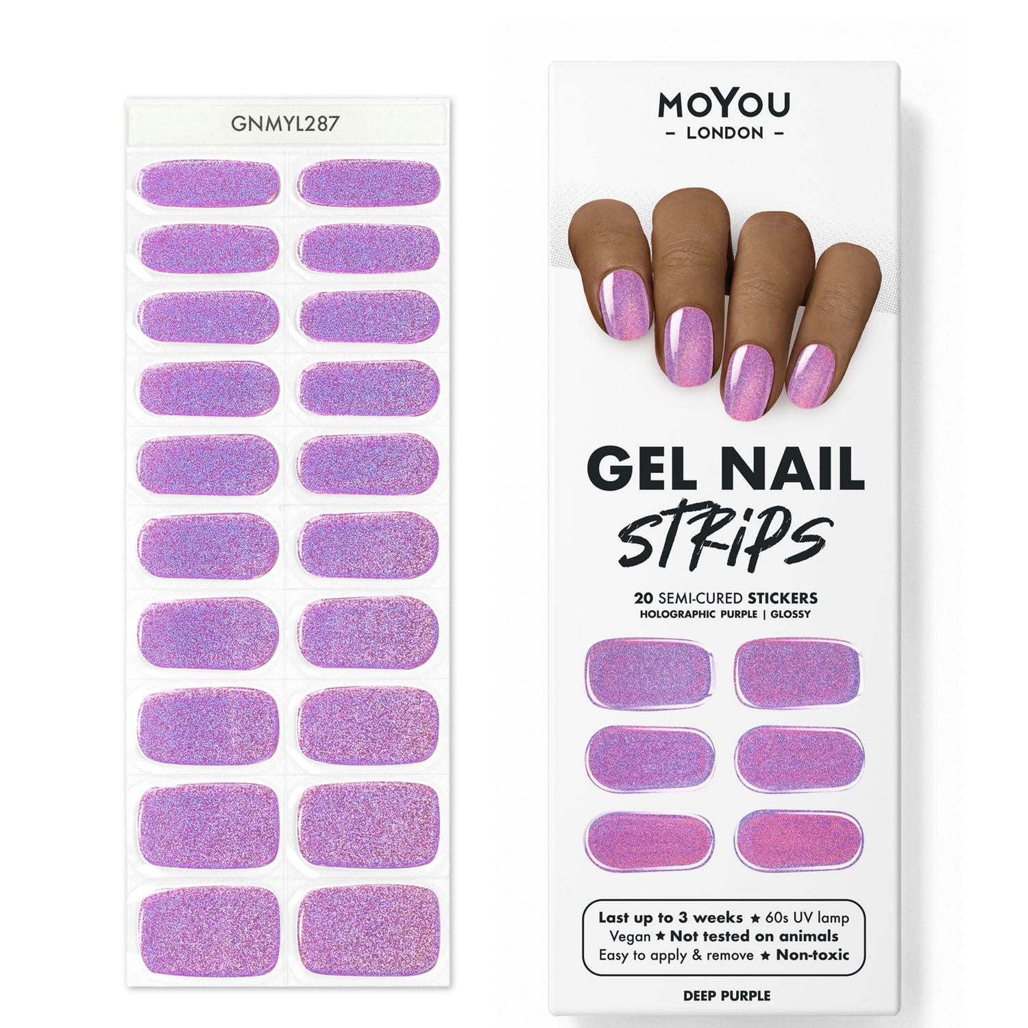 MoYou Gel Nail Strip - Glitters (Various Options)