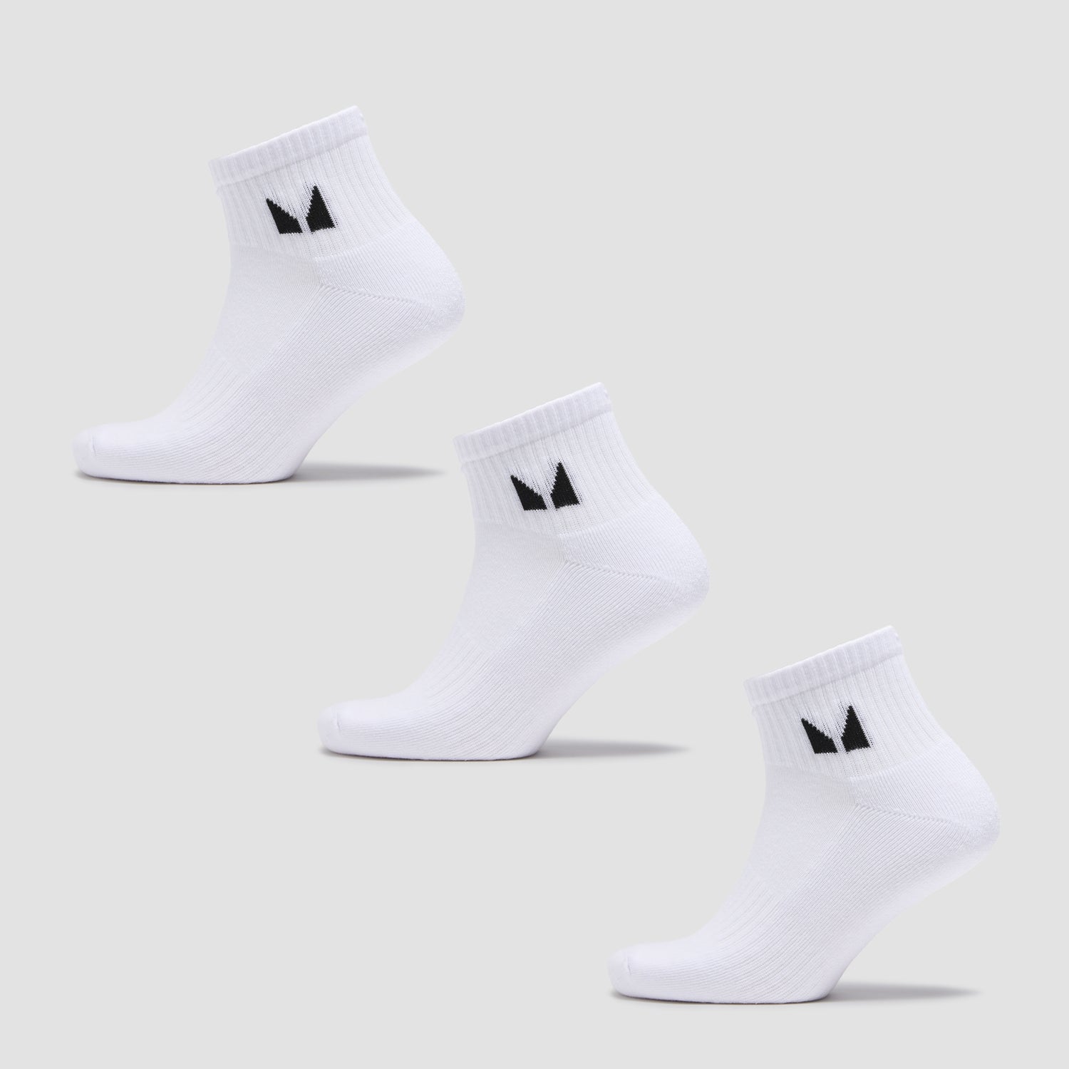 MP Unisex Ankle Socks (3 Pack) - White - UK 6-8