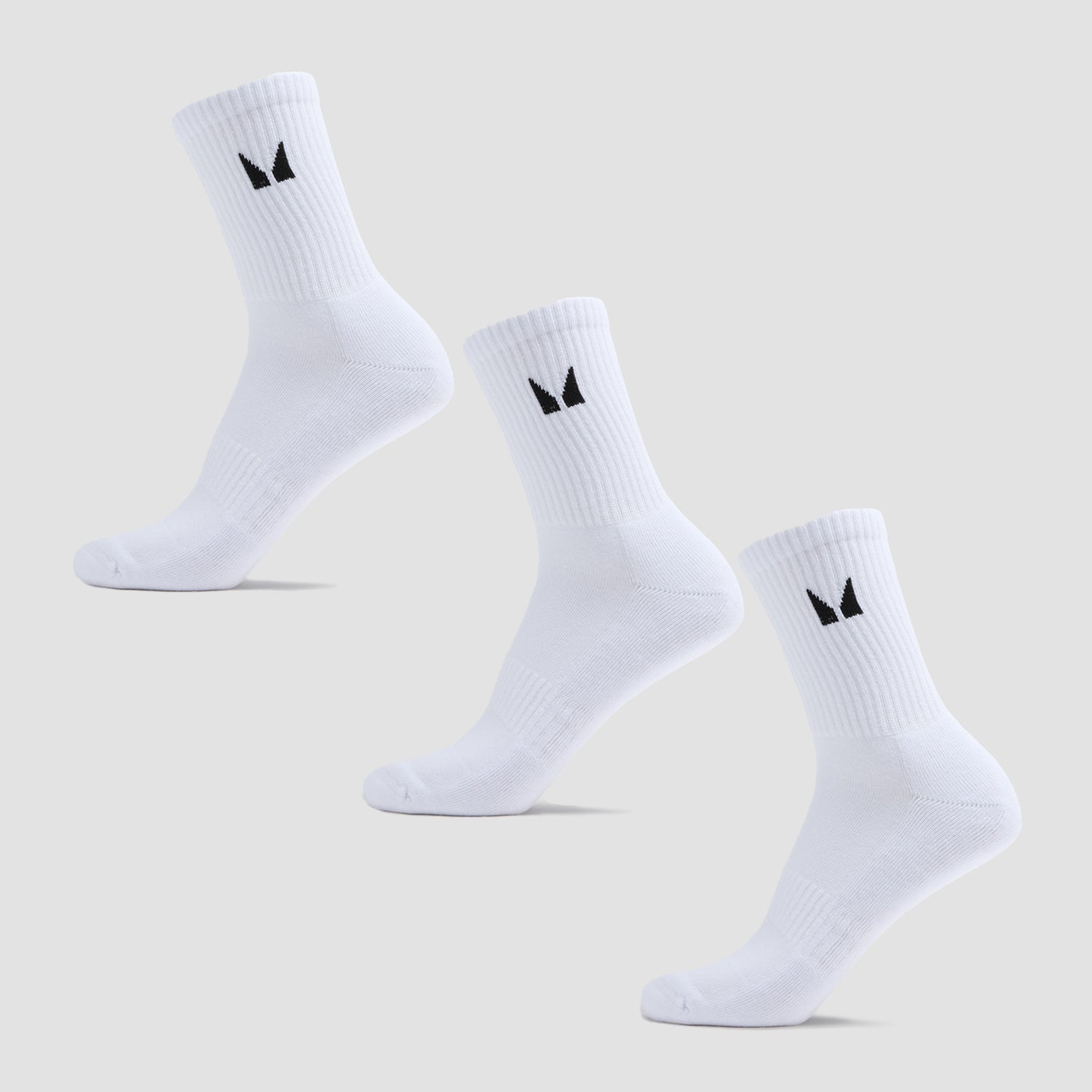 MP Unisex Crew Socks (3 Pack) - White - UK 9-11