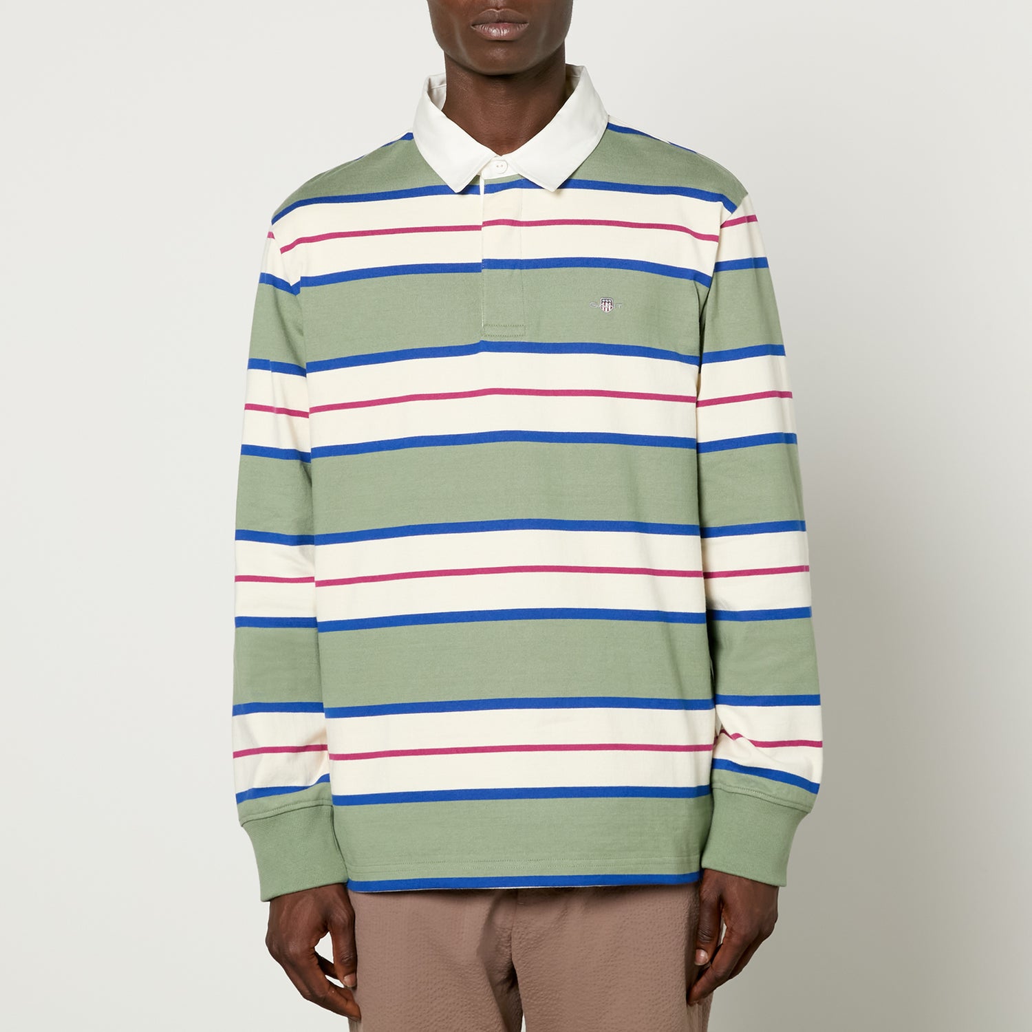 GANT Striped Heavy Rugger Cotton Rugby Shirt - S