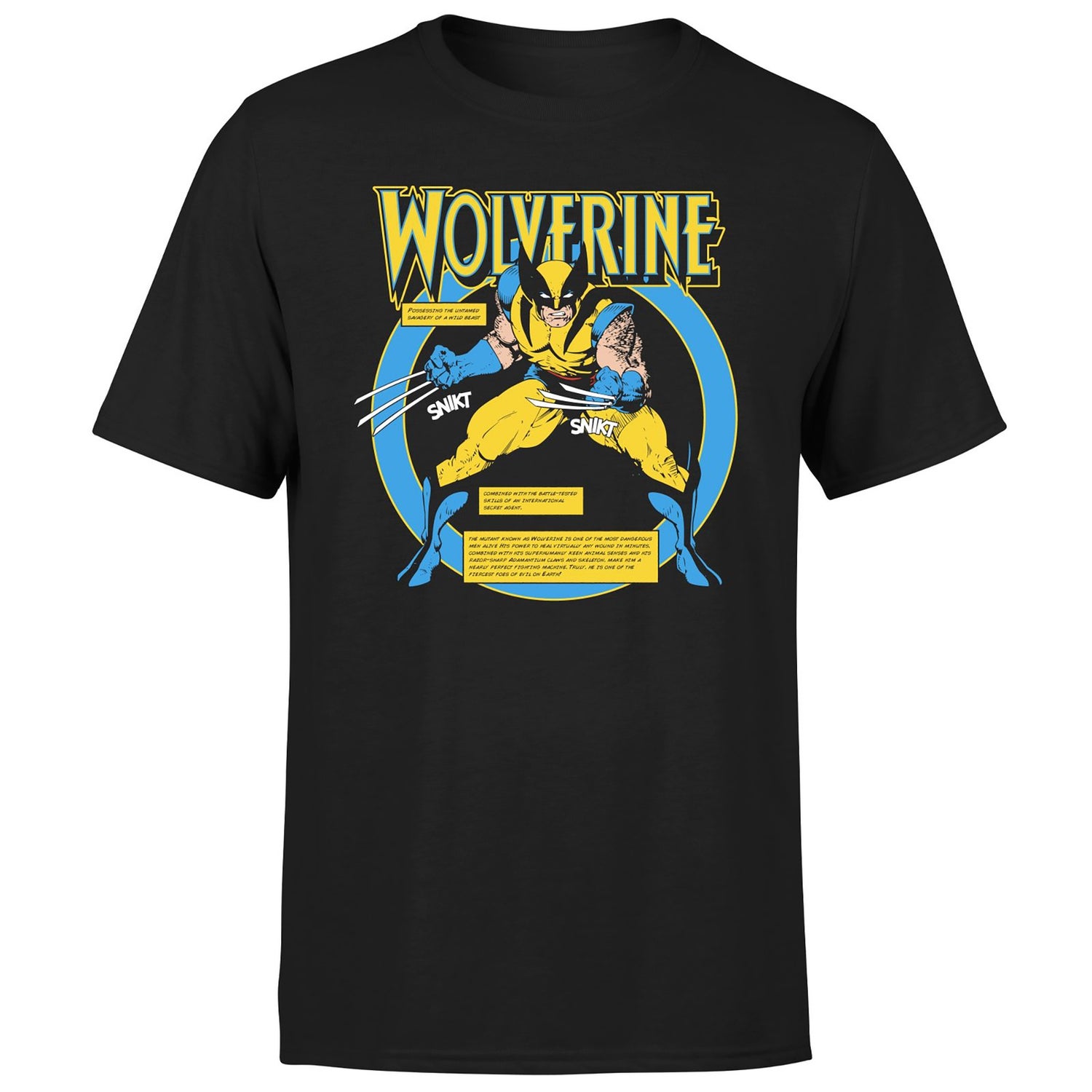 X-Men Wolverine Bio Unisex T-Shirt - Black