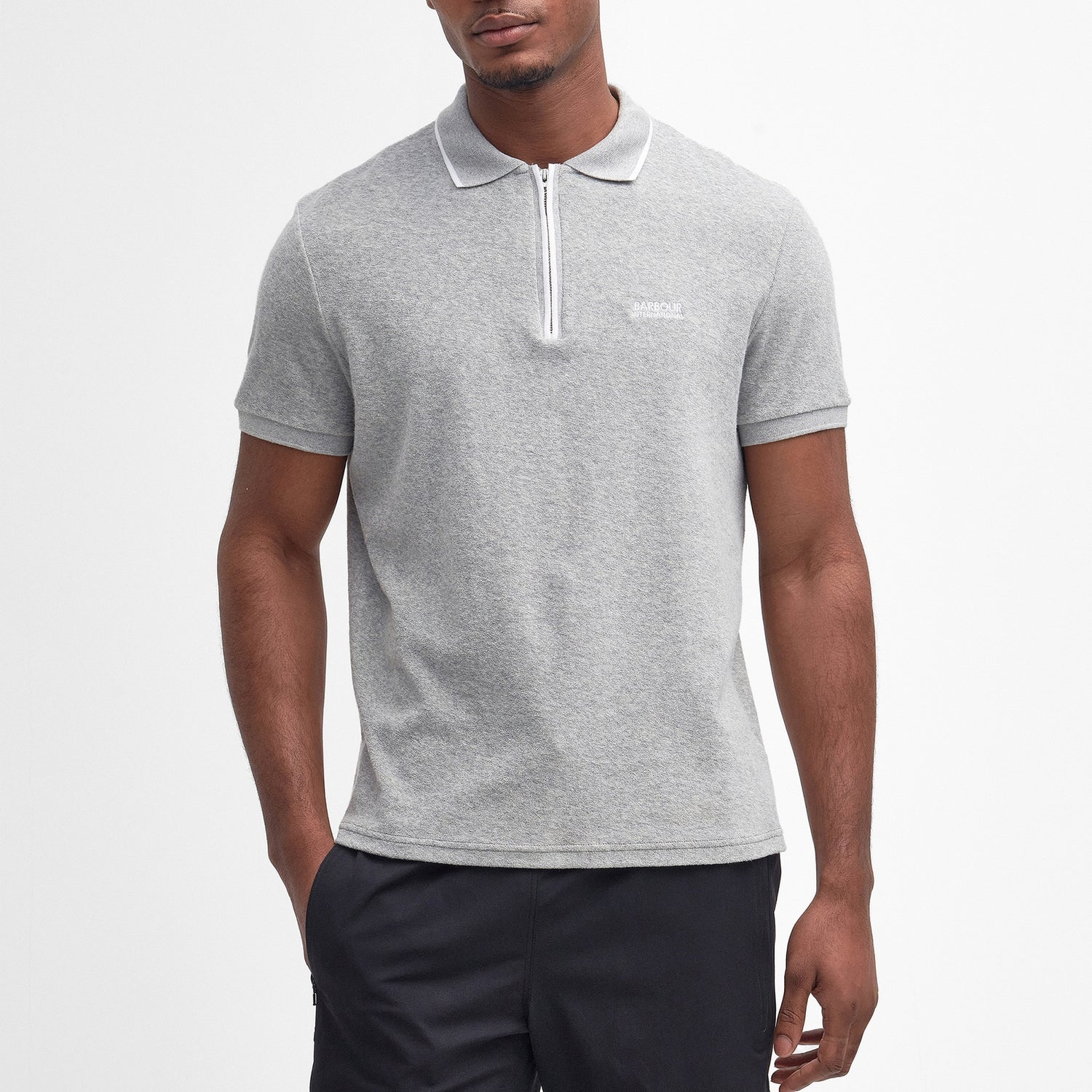 Barbour International Wilton Cotton-Terry Polo Shirt - S