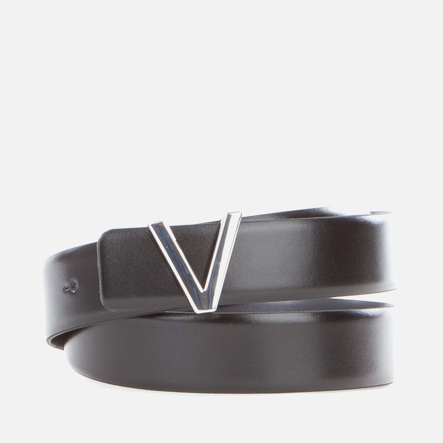 Valentino Dario Leather Logo Plaque Belt - XL