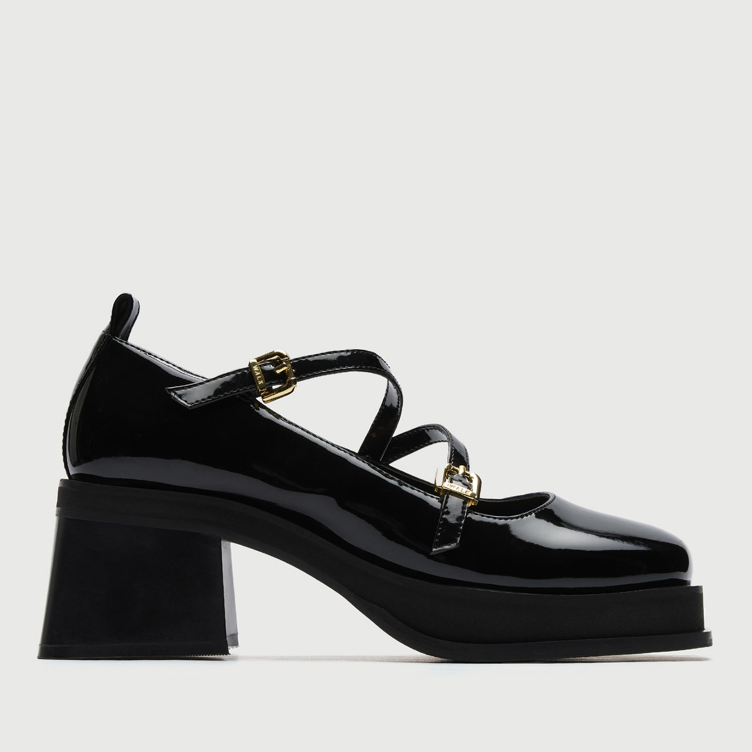 Walk London Women's Lily Patent Mary Jane Heels - UK 4