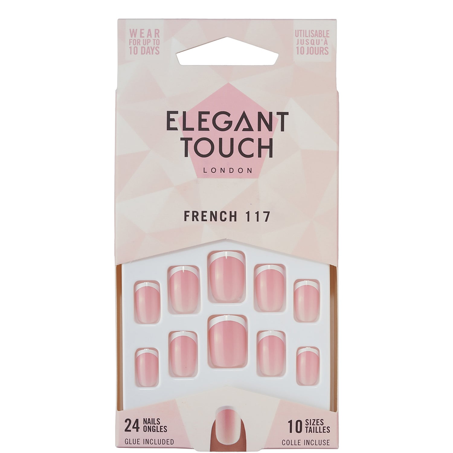 Elegant Touch False Nails - French Pink 117