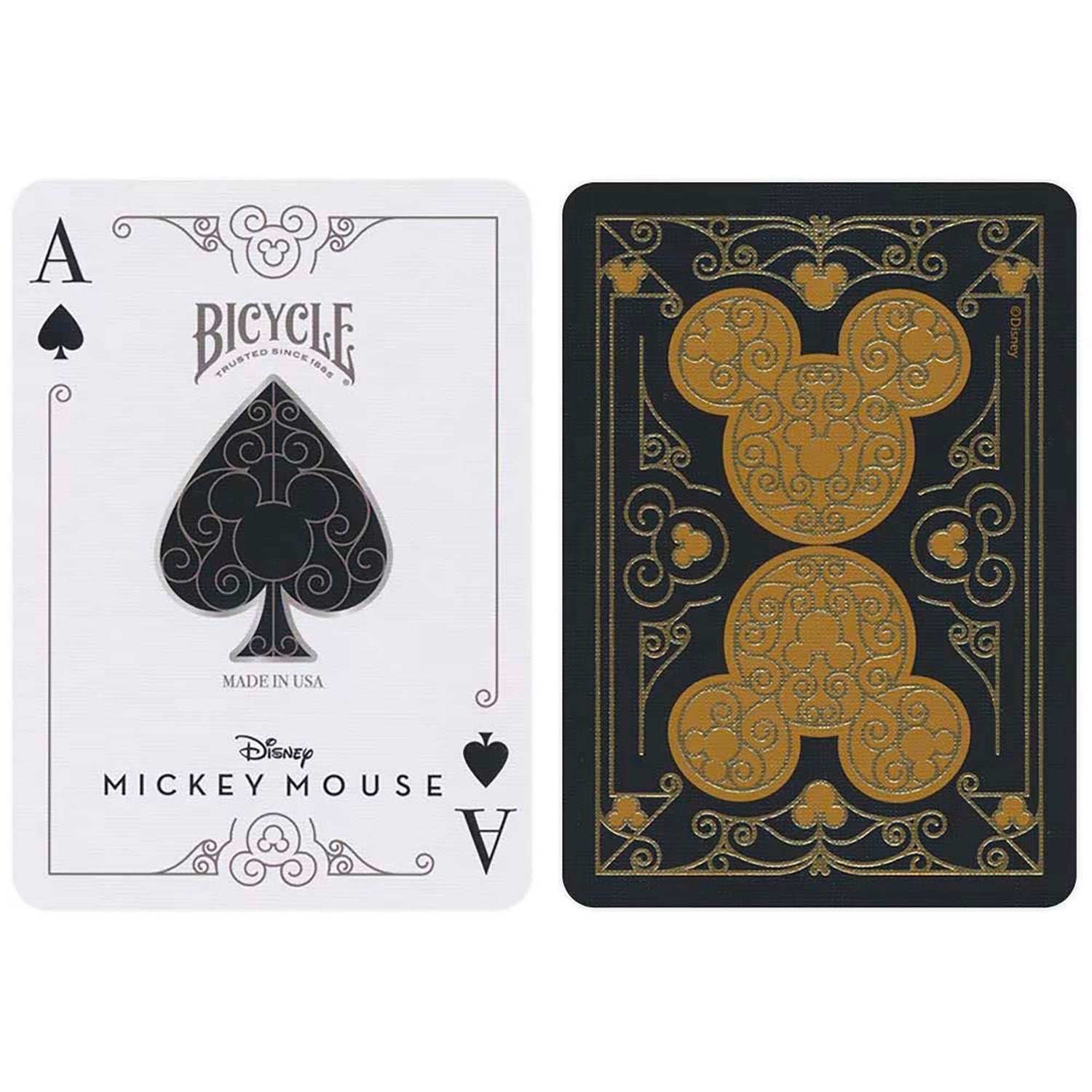 Bicycle® Mickey Black/Gold Playing Cards