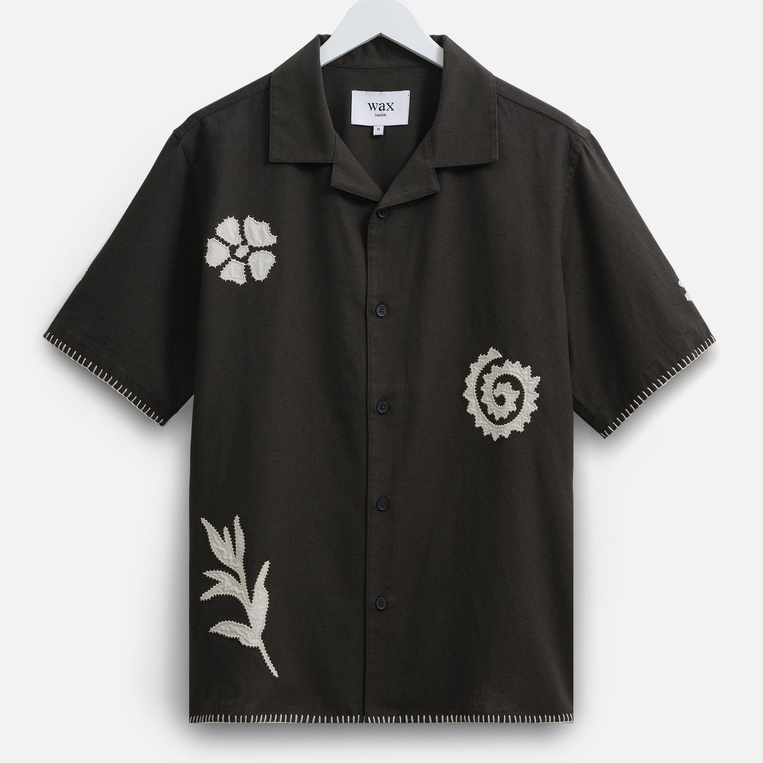 Wax London Didcot Doodle Cotton and linen-Blend Shirt