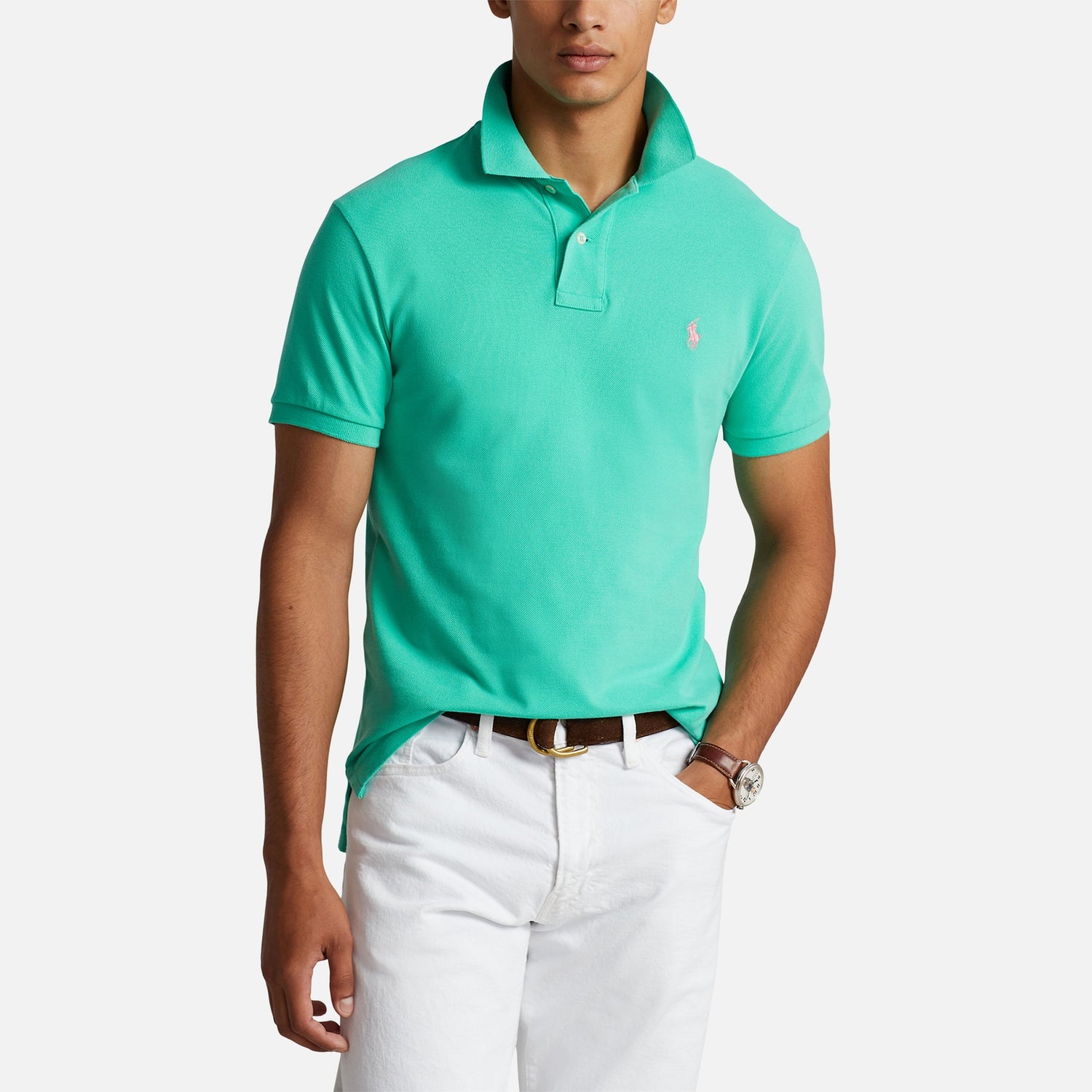 Polo Ralph Lauren Cotton-Piqué Custom Slim Fit Polo Shirt
