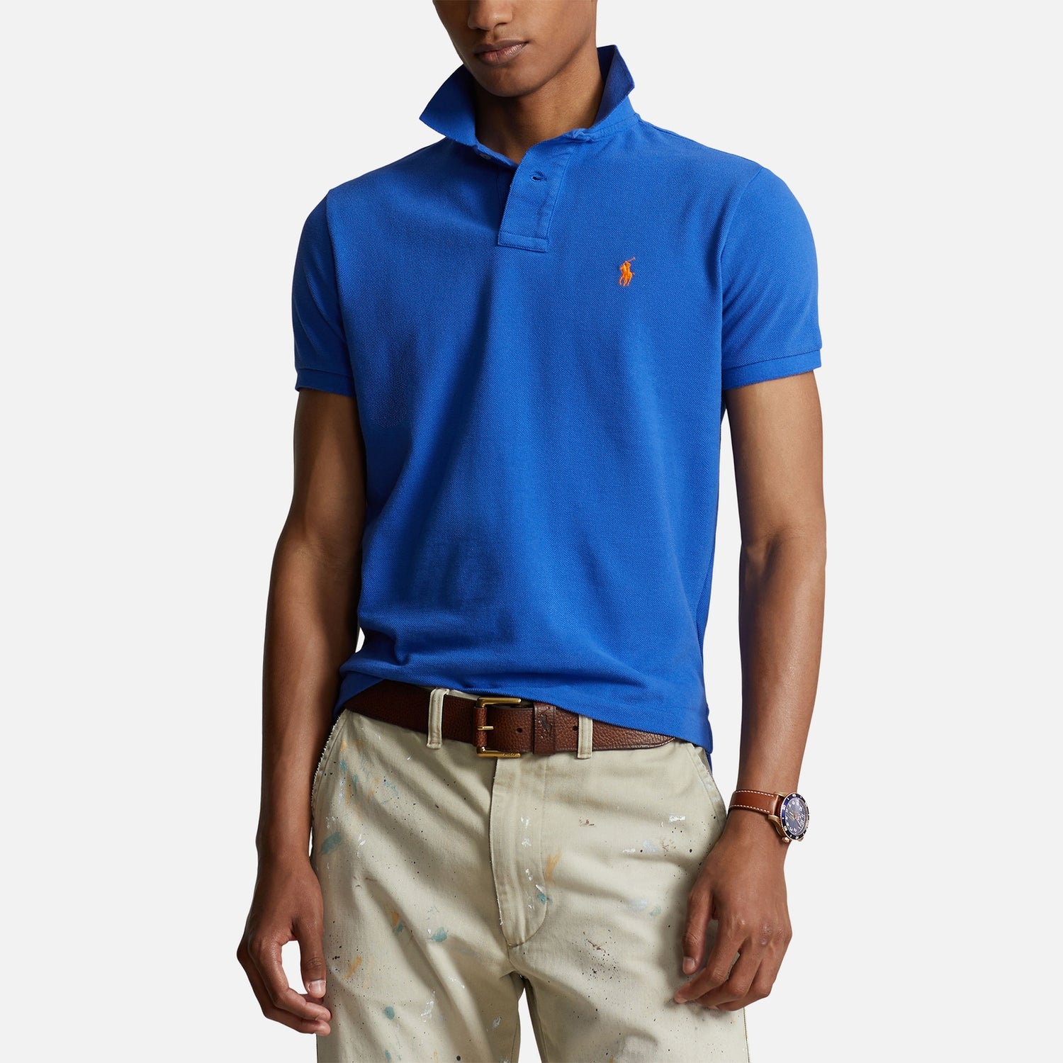 Polo Ralph Lauren Cotton-Piqué Custom Slim-Fit Polo Shirt - M