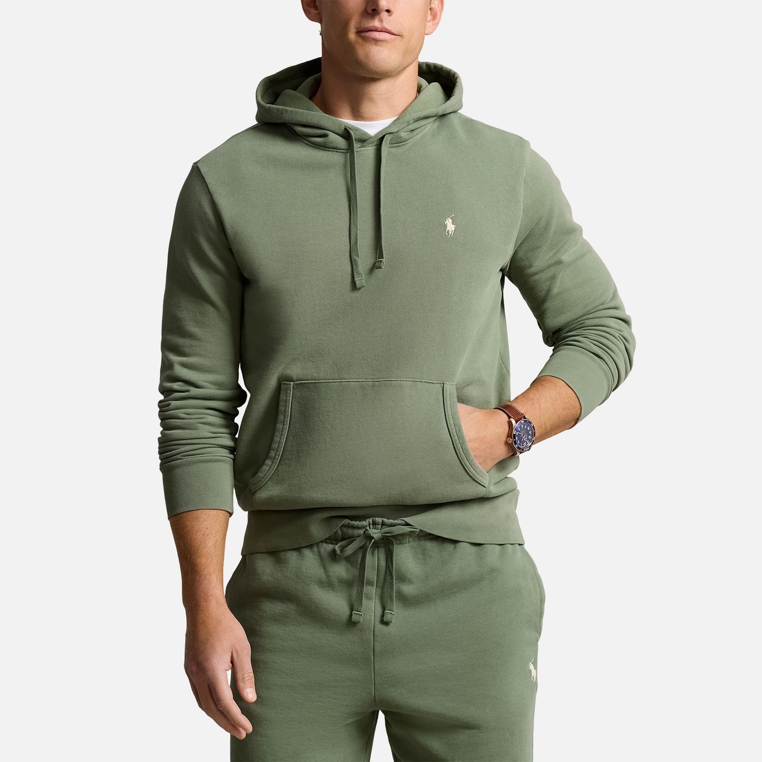 Polo Ralph Lauren Men s Loopback Terry Cotton Hoodie Cargo Green S