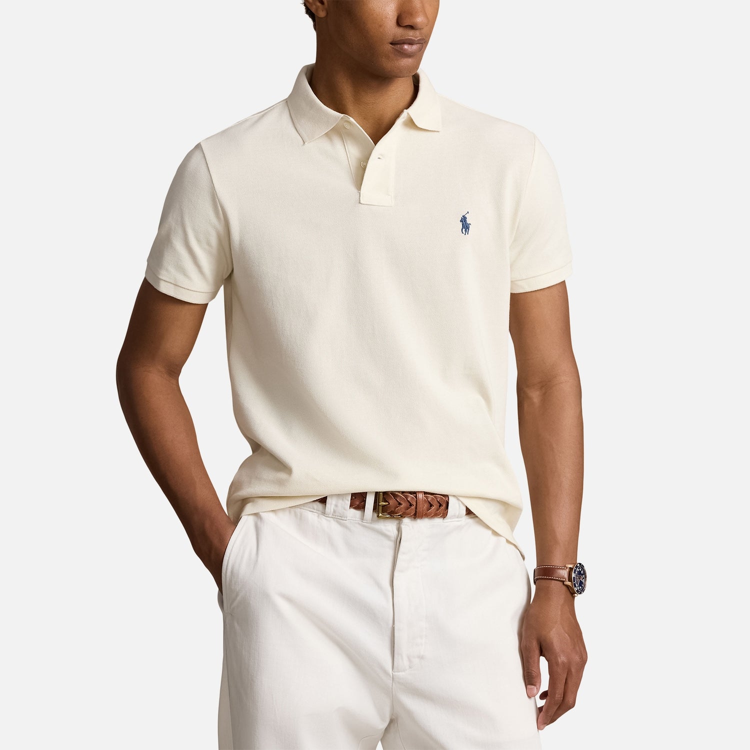 Polo Ralph Lauren Cotton-Piqué Custom Slim Fit Polo Shirt - S