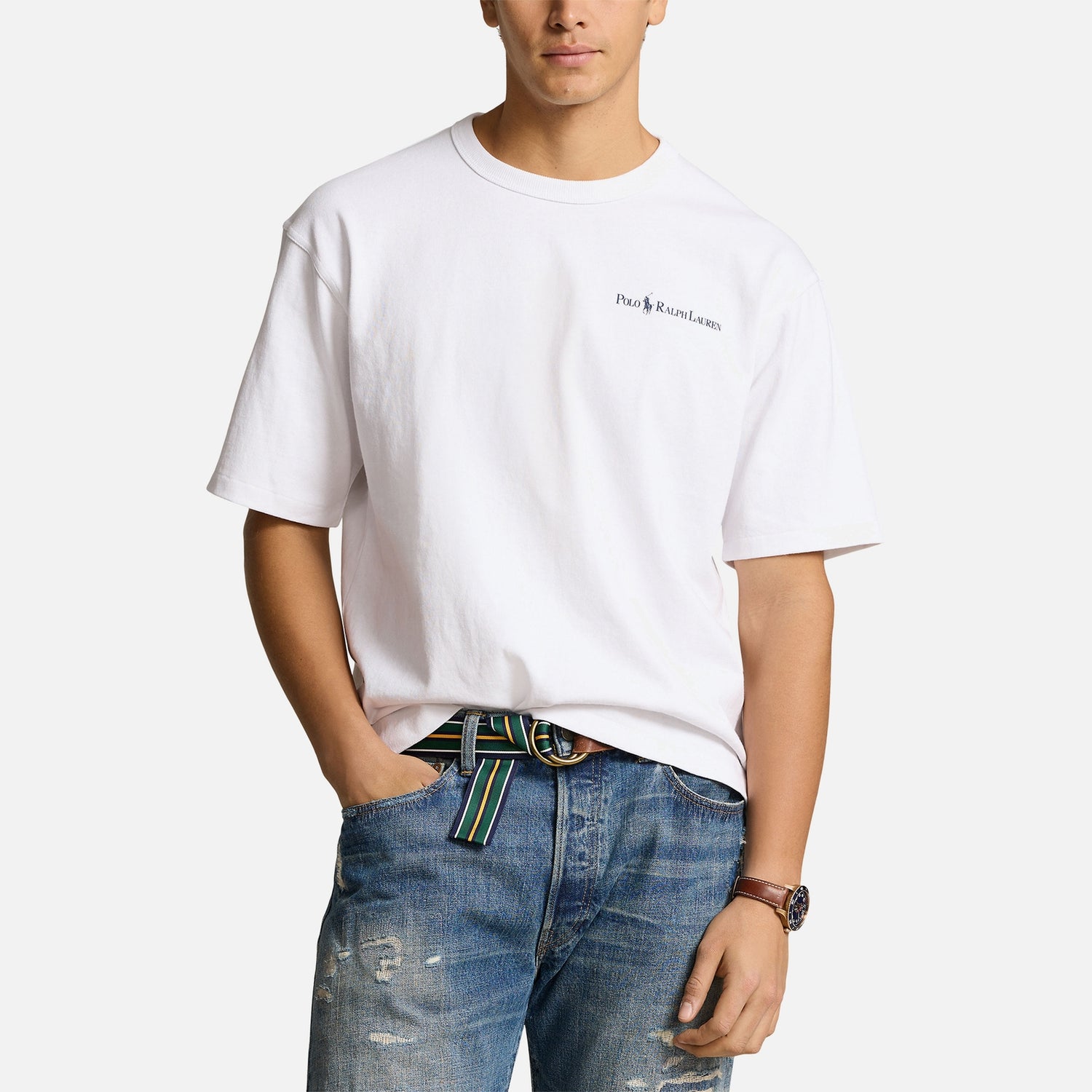 Polo Ralph Lauren Printed Script Cotton-Jersey T-Shirt - L